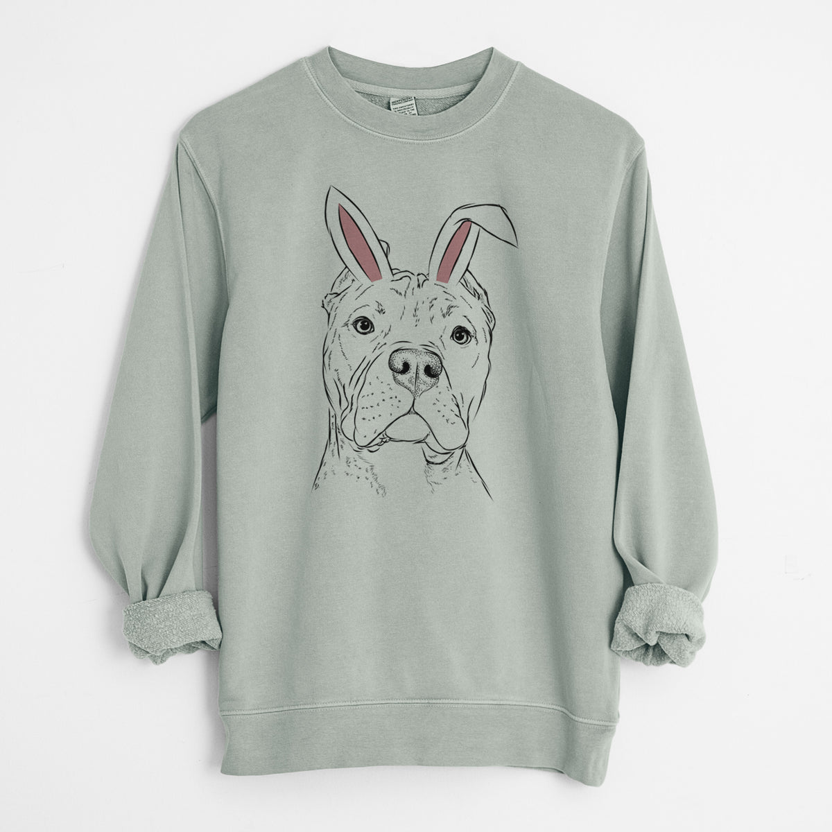 Easter Bam Bam the Pitbull - Unisex Pigment Dyed Crew Sweatshirt