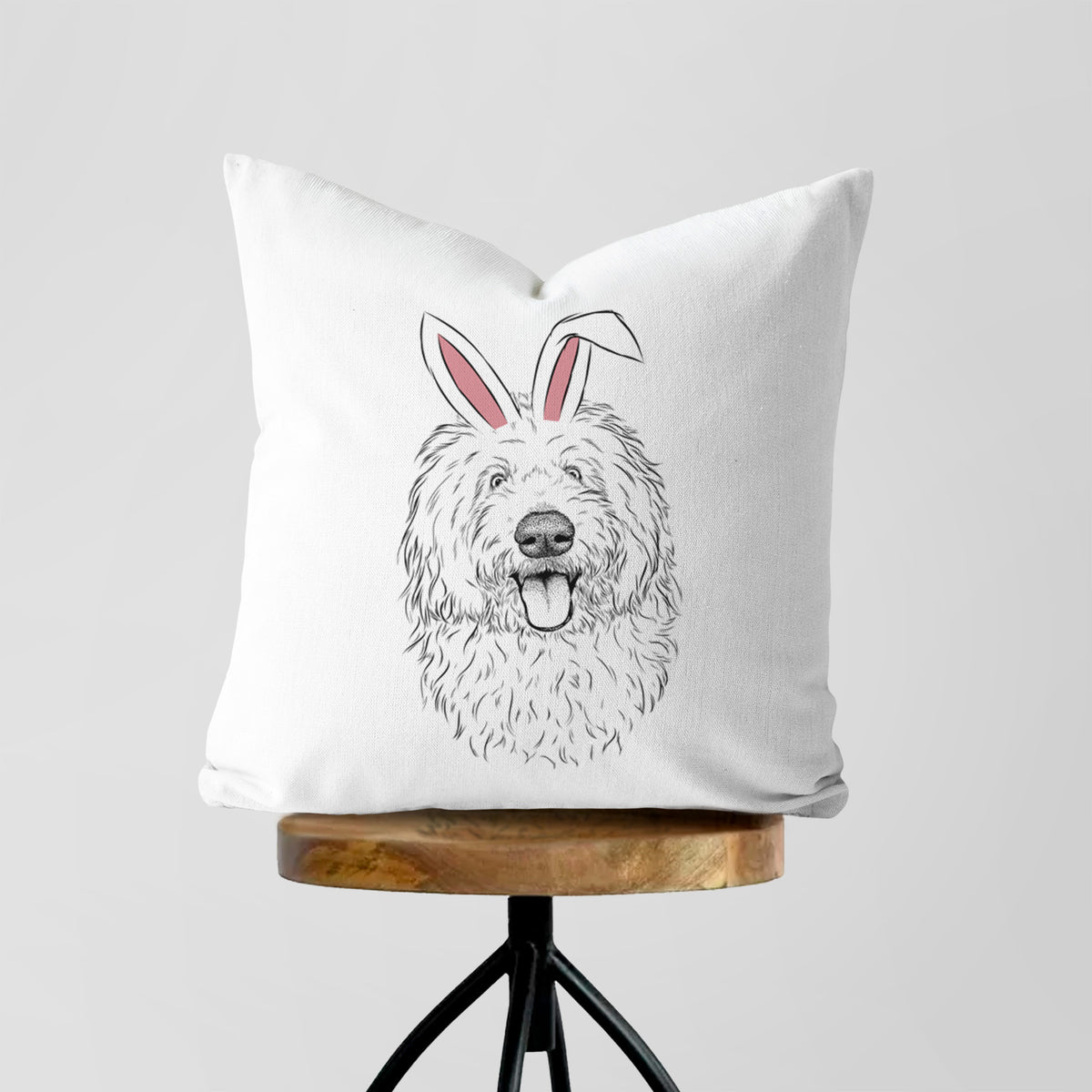 Barry the Old English Sheepdog - Throw Pillow Cover
