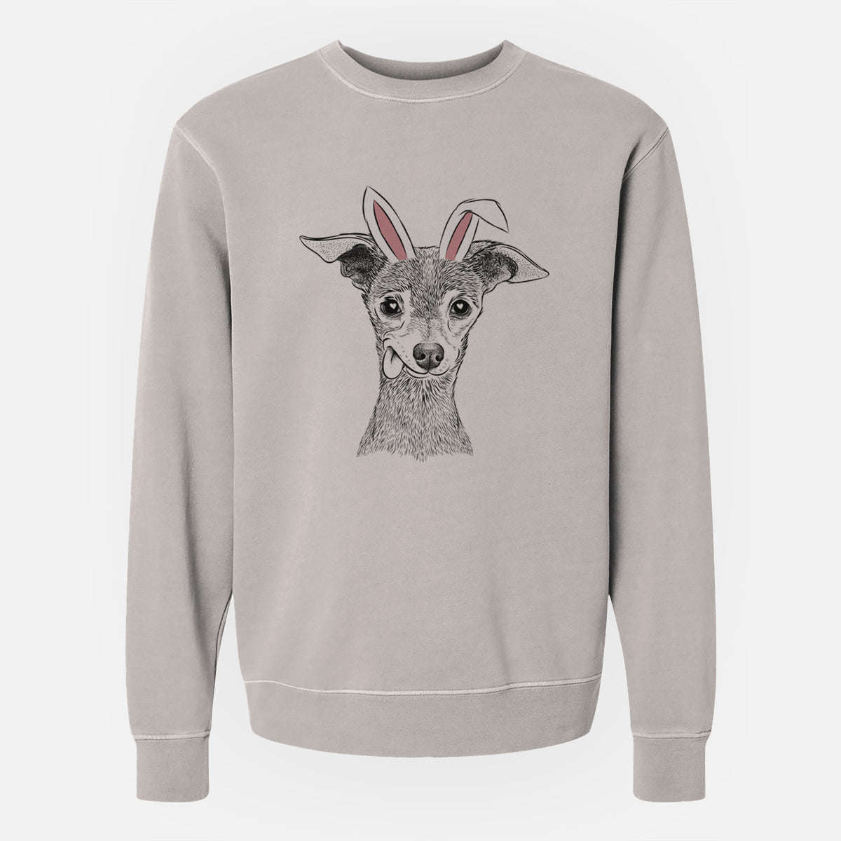 Easter Bebe the Chihuahua - Unisex Pigment Dyed Crew Sweatshirt