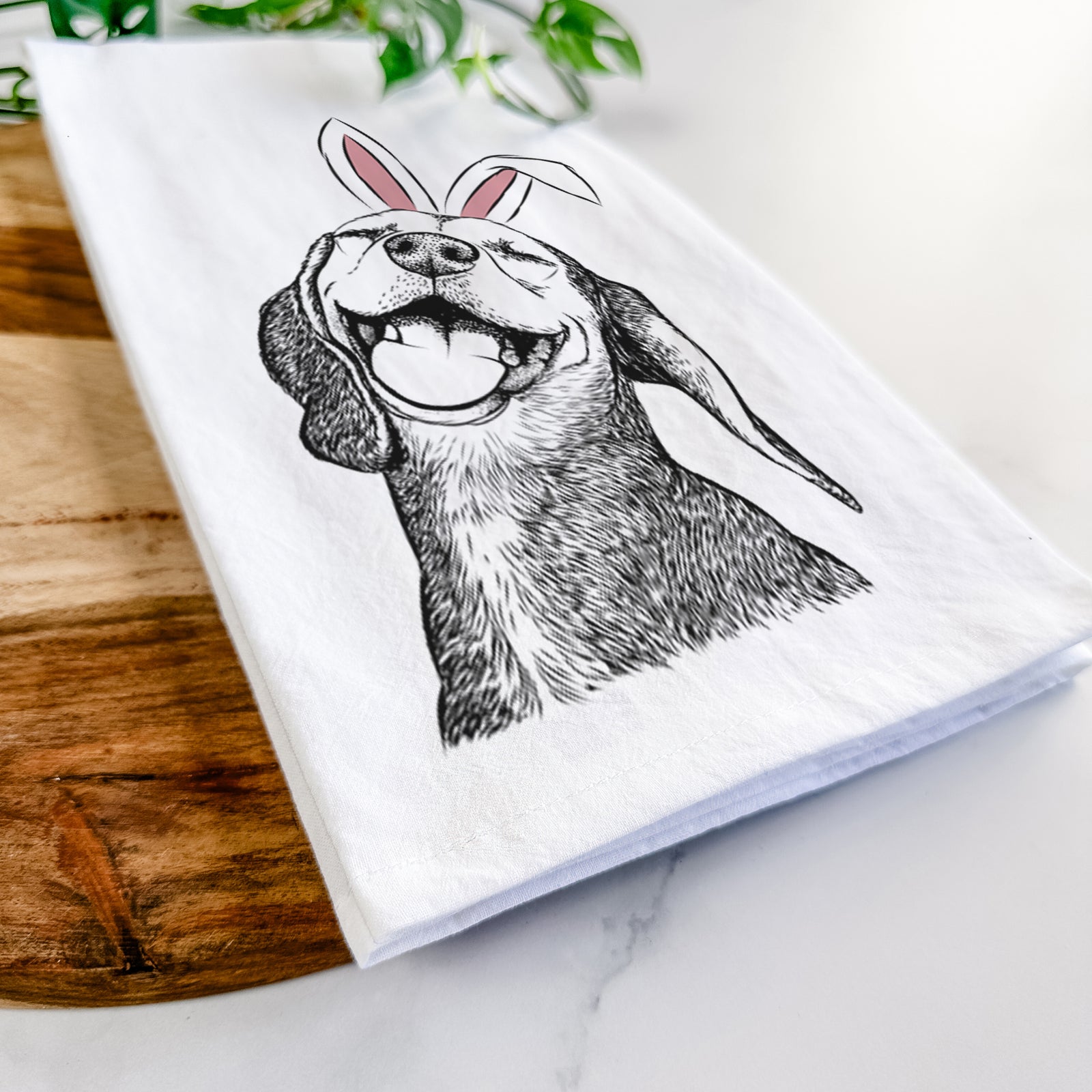 Belle the Hound Mix Tea Towel