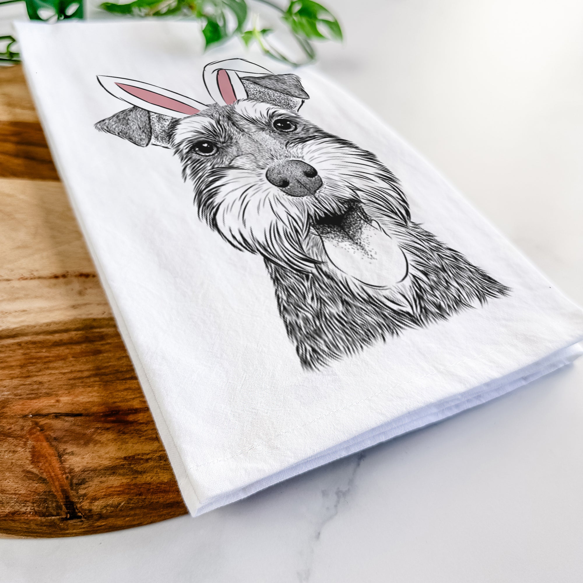 Bernadette the Mini Schnauzer Tea Towel