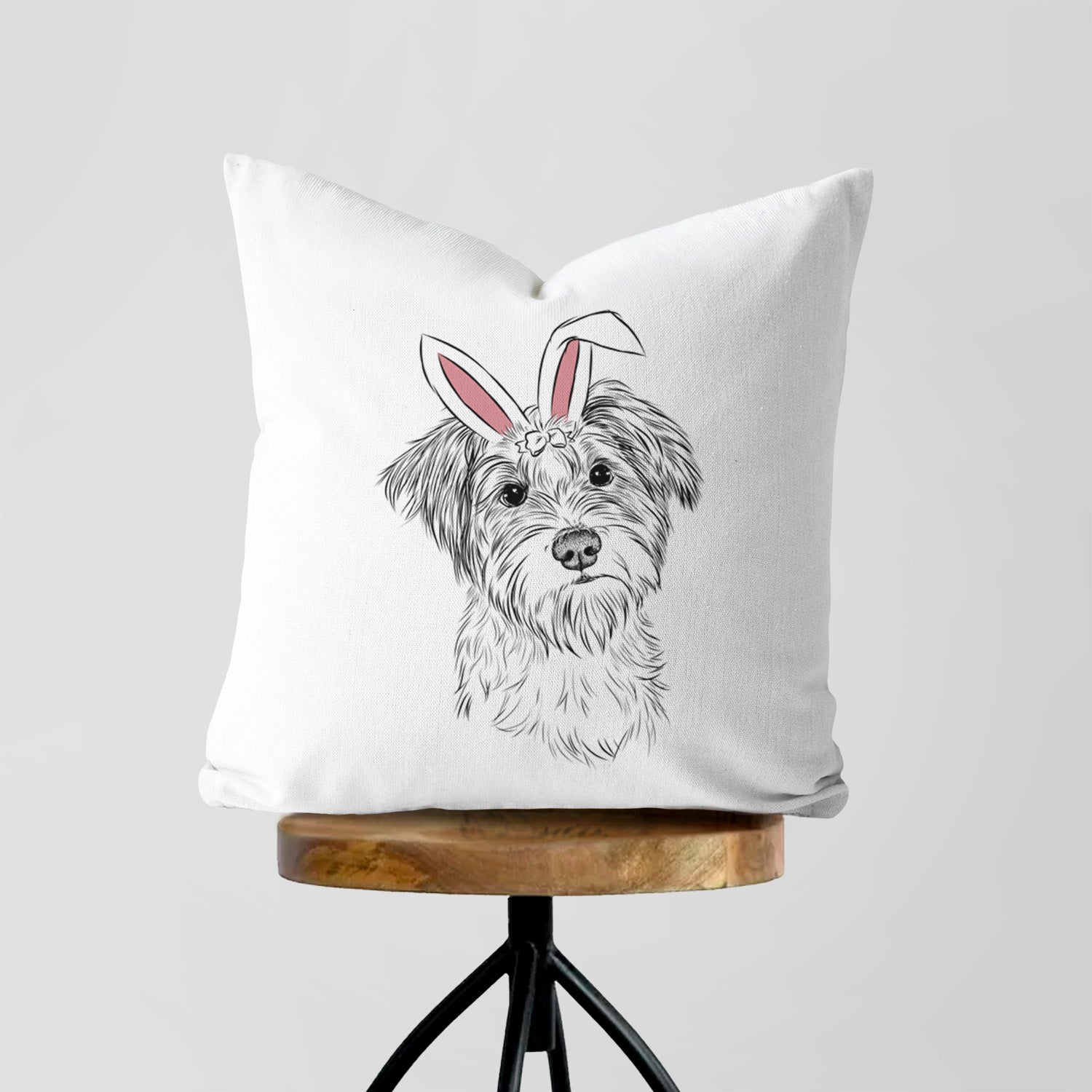 Birdee the Schnauzer Mix - Throw Pillow Cover