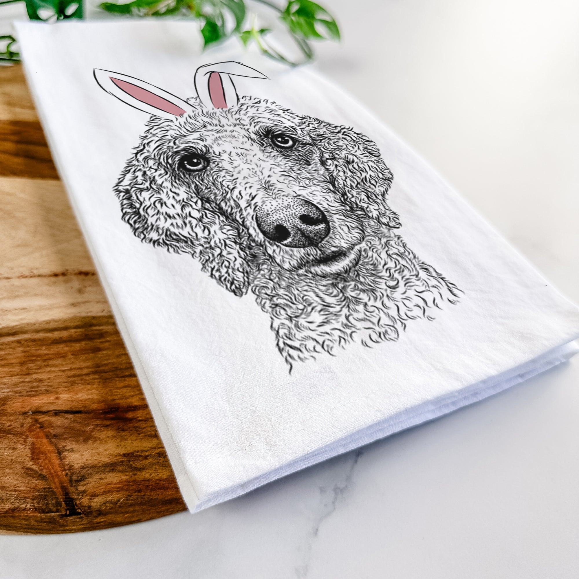 Blossom the Poodle Tea Towel