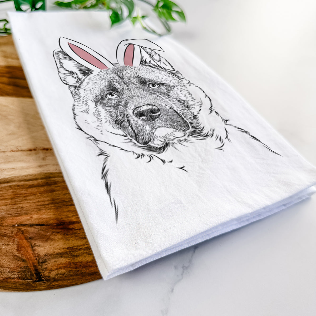 Bo the American Akita Tea Towel