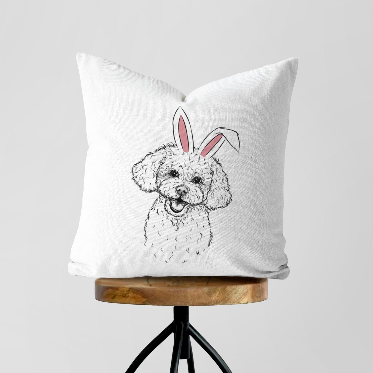 Caesar the Bichon Frise - Throw Pillow Cover