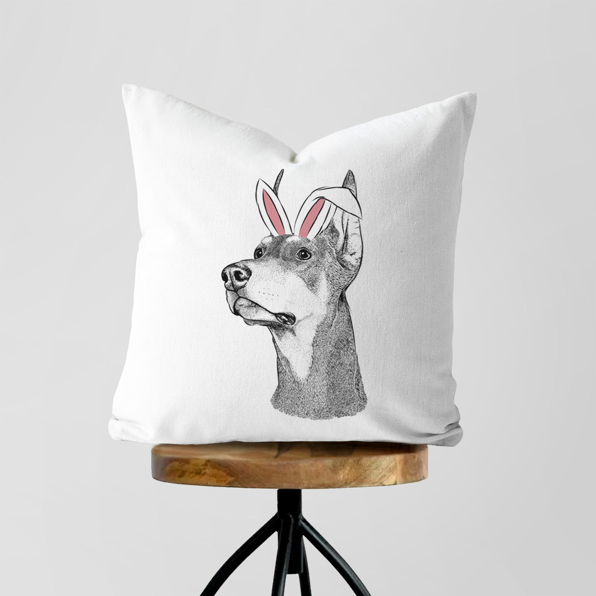 Cenza the Doberman Pinscher - Throw Pillow Cover