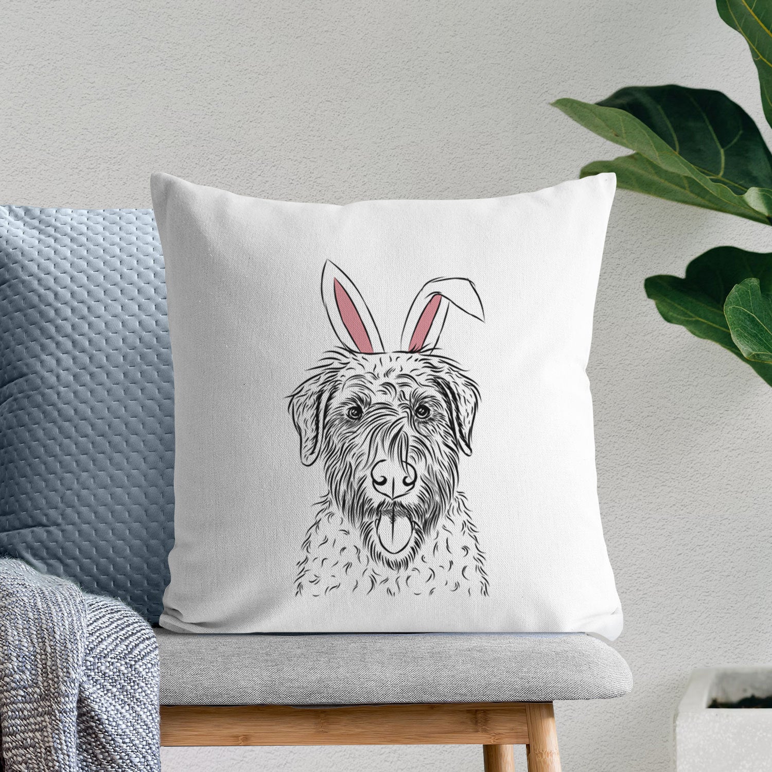 Chester the Soft Coated Wheaten Terrier - Throw Pillow Cover