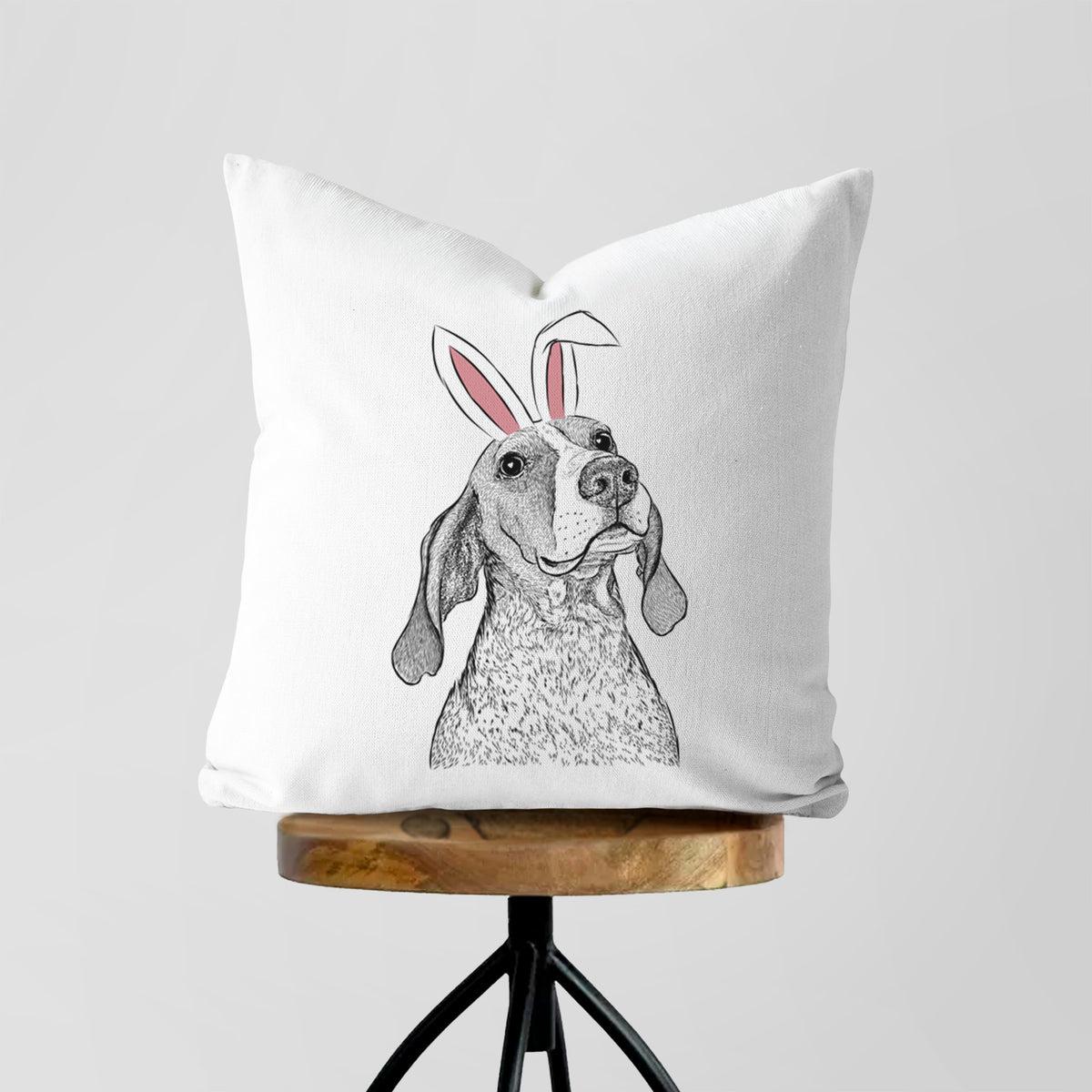 Chester the Red Tick Coonhound - Throw Pillow Cover