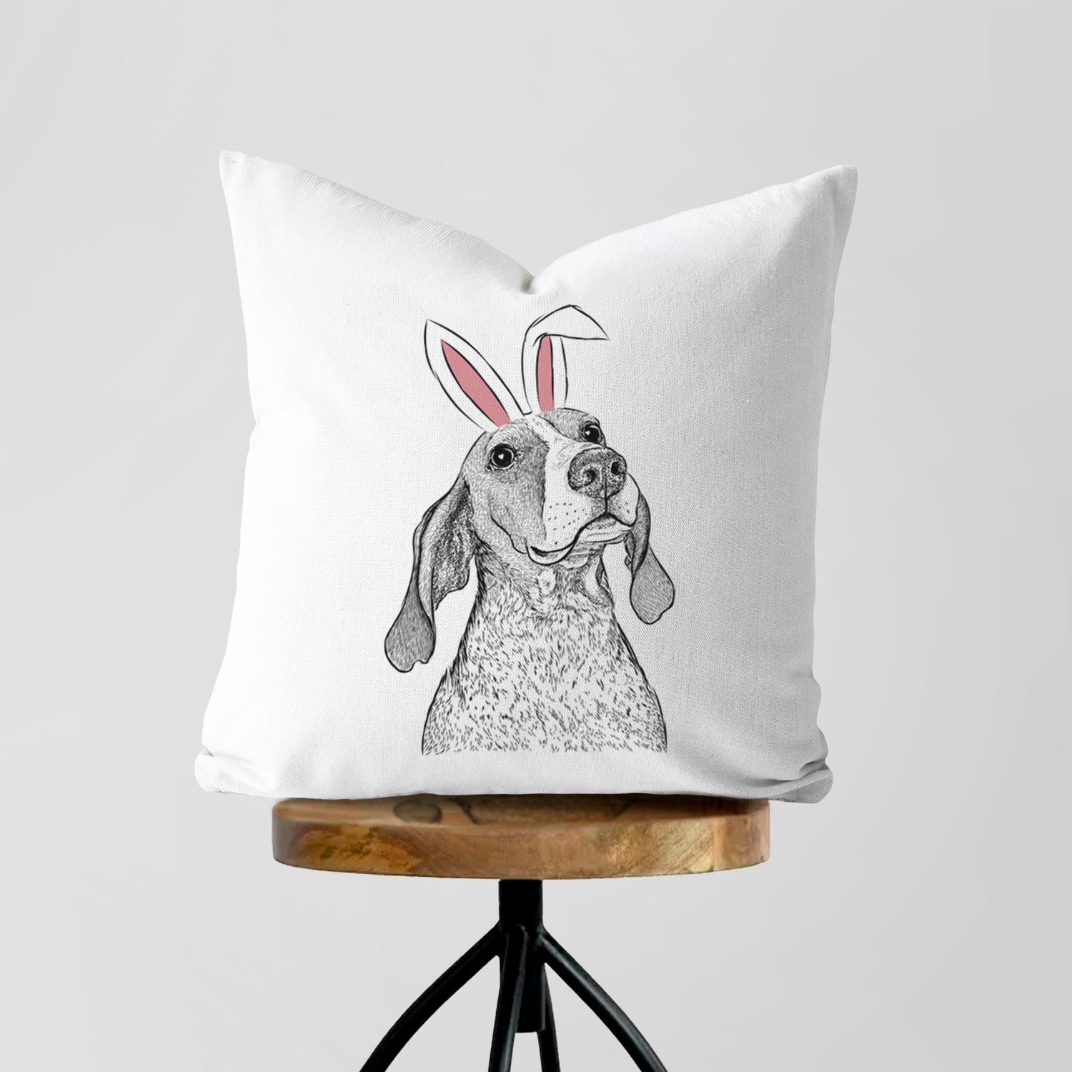 Chester the Red Tick Coonhound - Throw Pillow Cover