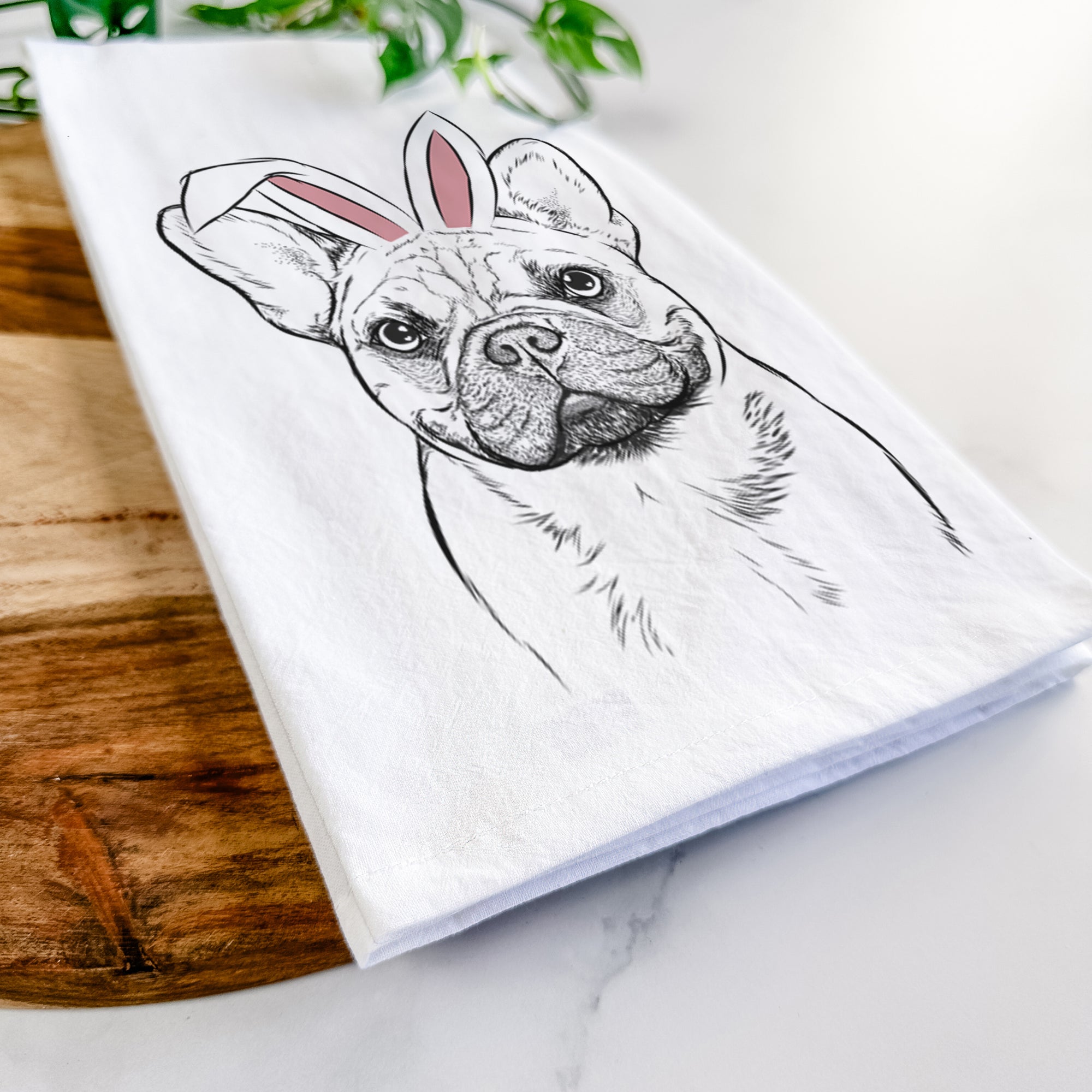 Chew Chew the French Bulldog Tea Towel