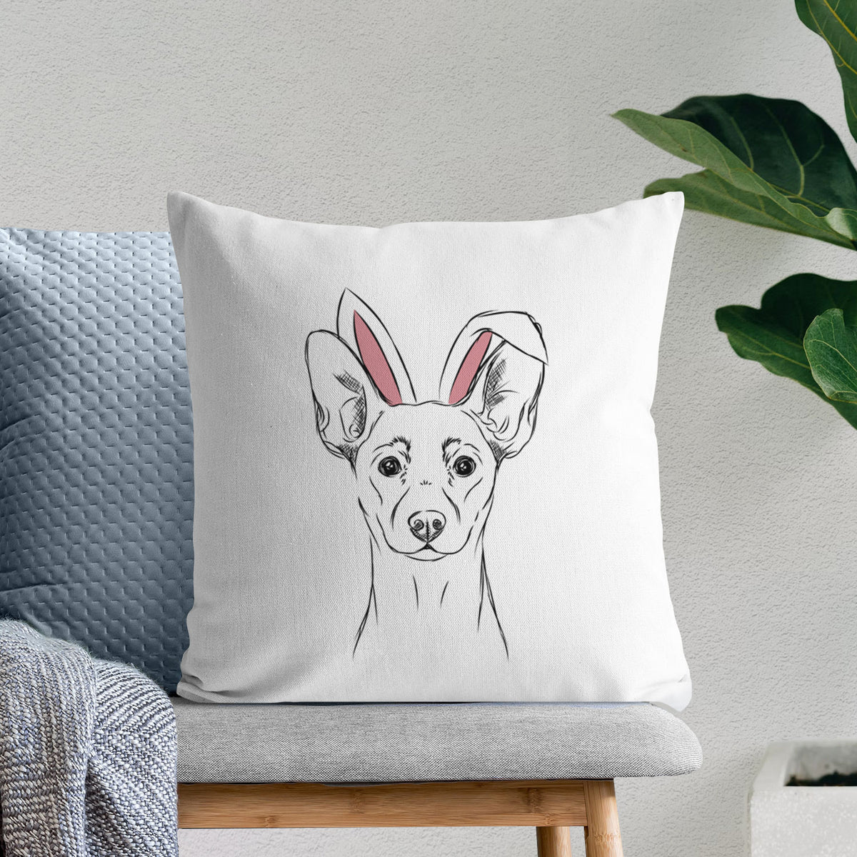 Chillie the Mini Pinscher - Throw Pillow Cover