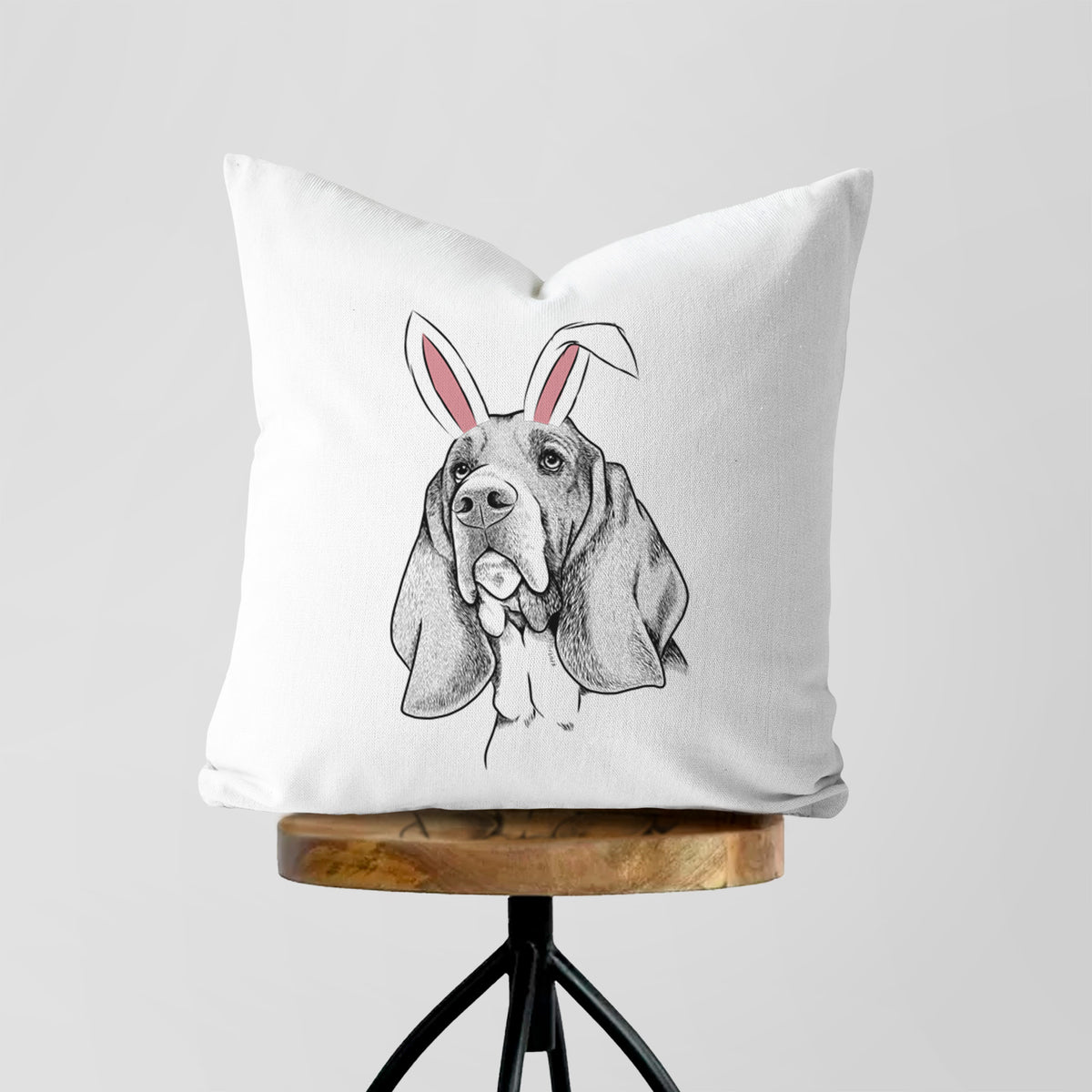 Cooper the Basset Hound - Throw Pillow Cover