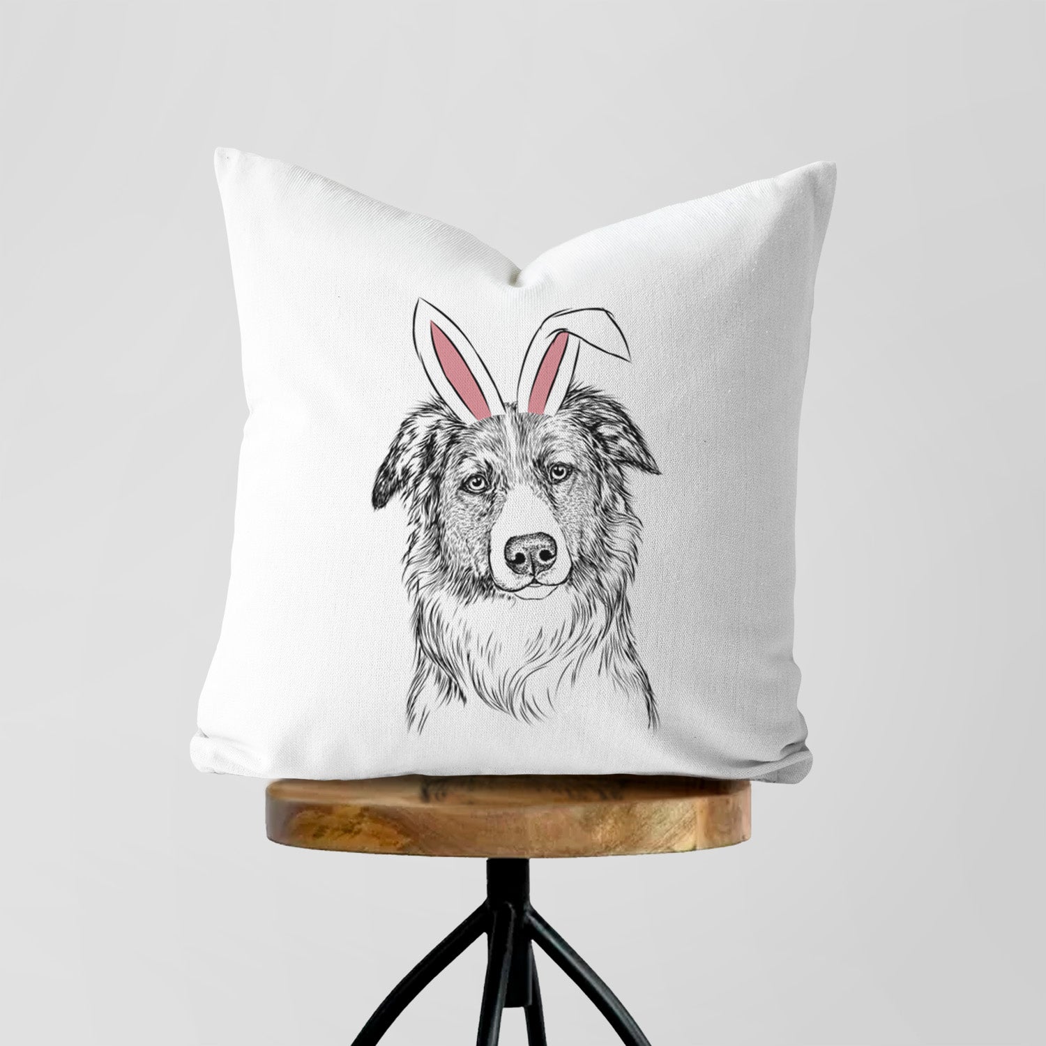 Cynder the English Shepherd - Throw Pillow Cover