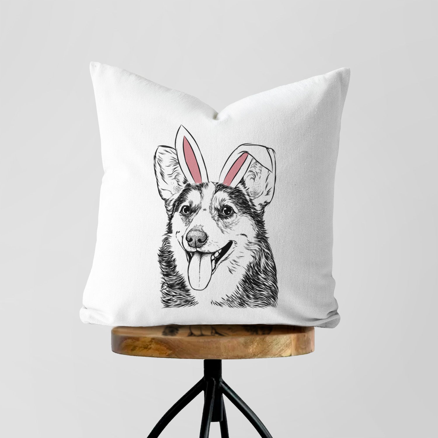 Darma the Corgi - Throw Pillow Cover