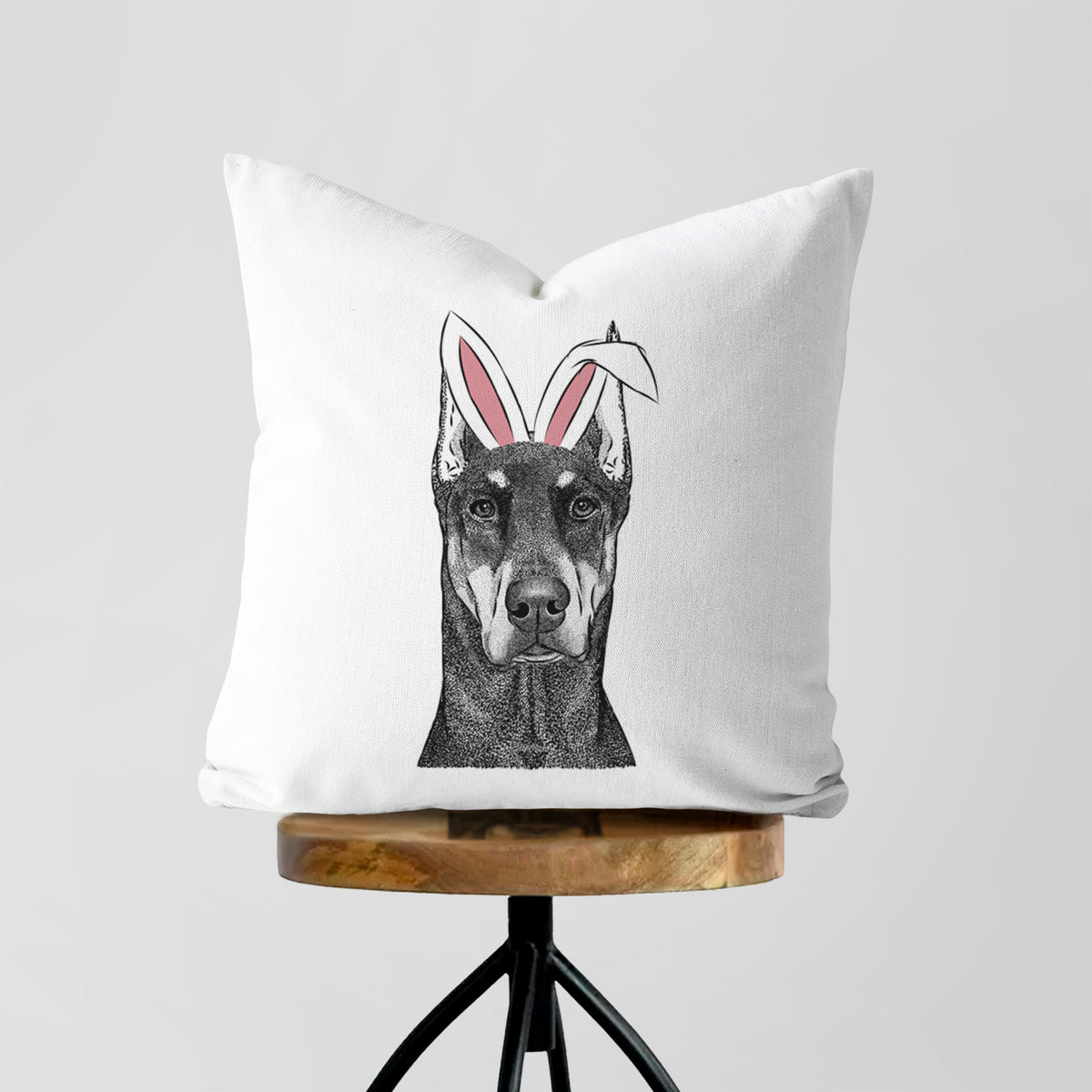 Drake the Doberman Pinscher - Throw Pillow Cover
