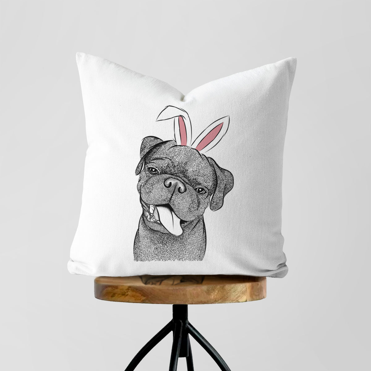 Dudley Danger the Pug - Throw Pillow Cover