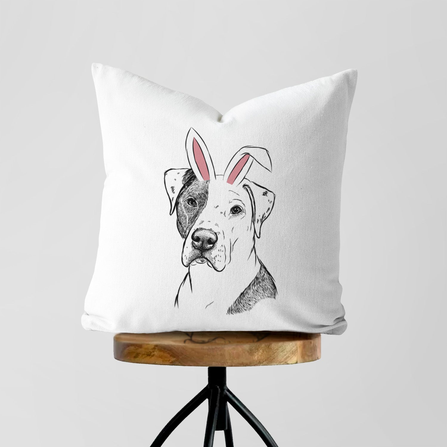 Duke the American Staffordshire Terrier Mix - Throw Pillow Cover