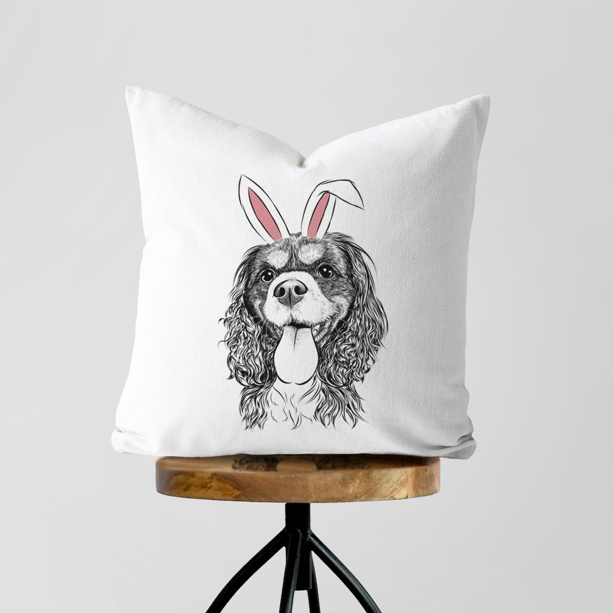 Elizabeth the Cavalier King Charles Spaniel - Throw Pillow Cover