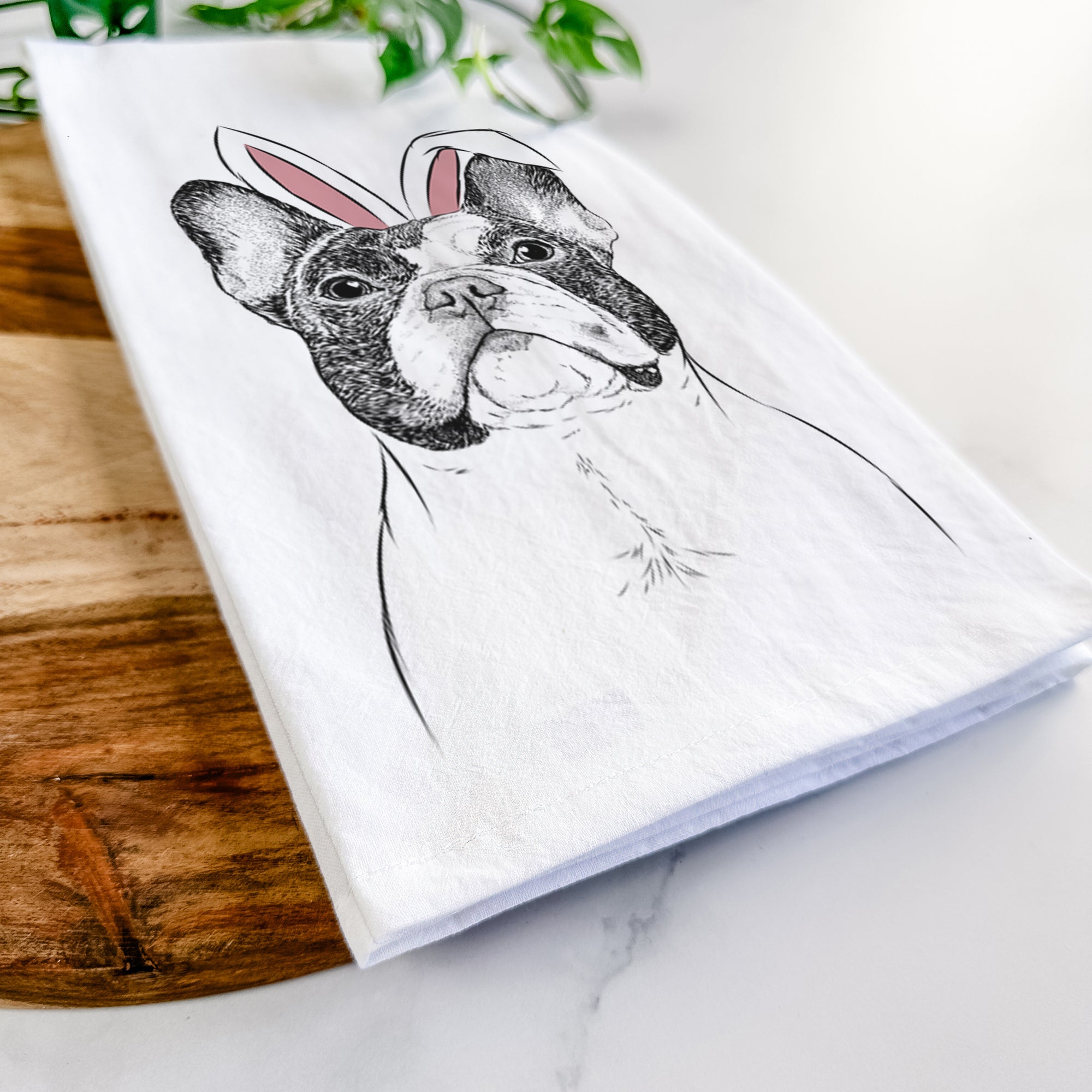 Ella the French Bulldog Tea Towel