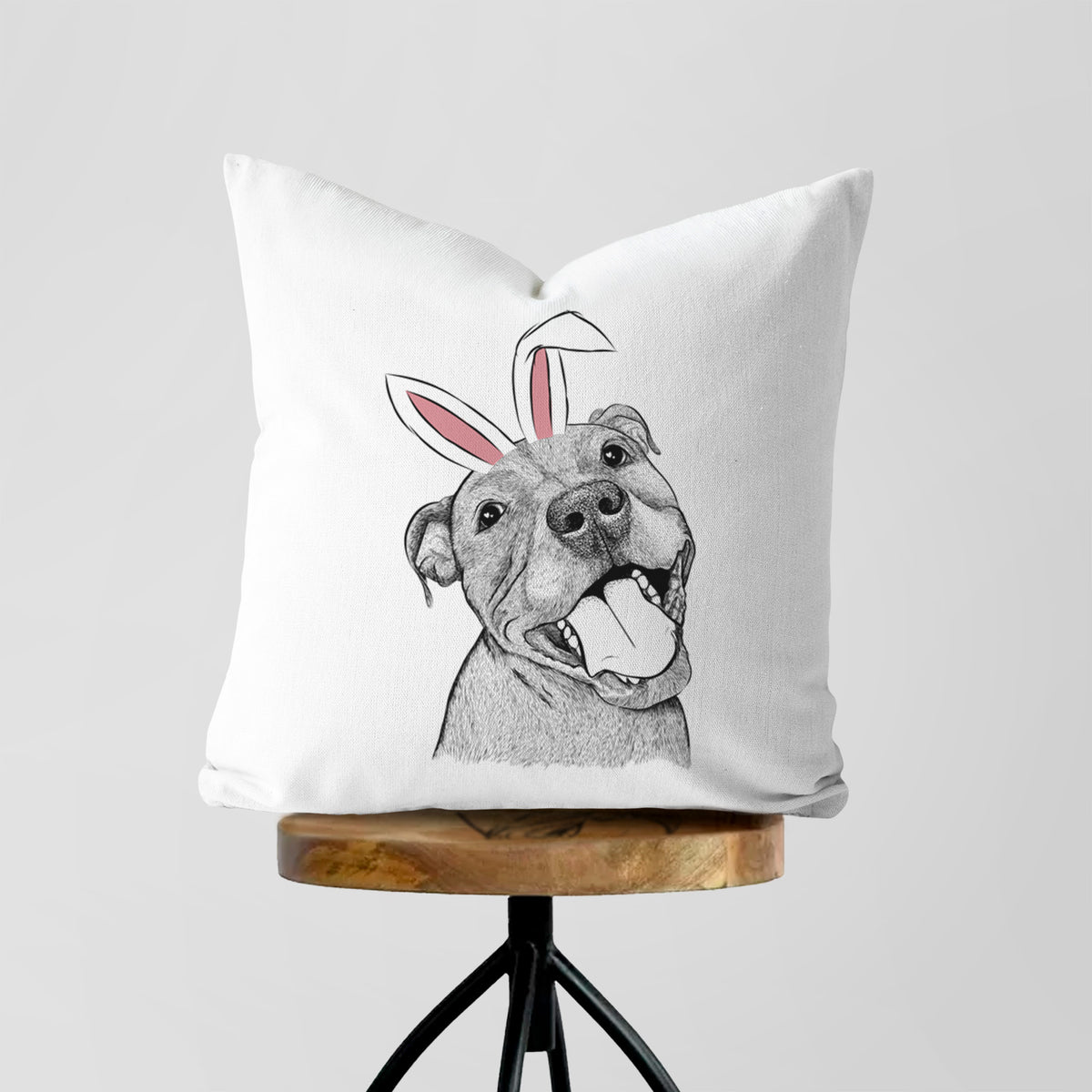 Eloise the Pitbull Mix - Throw Pillow Cover