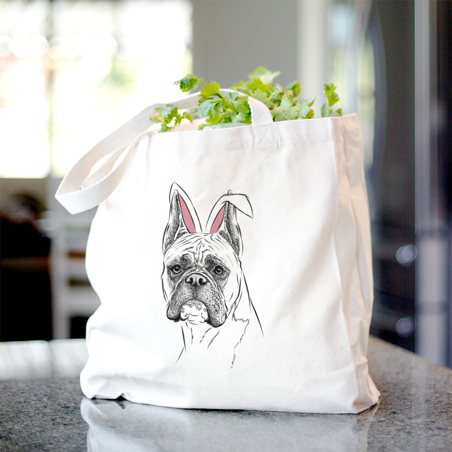 Ezra the Boxer - Tote Bag