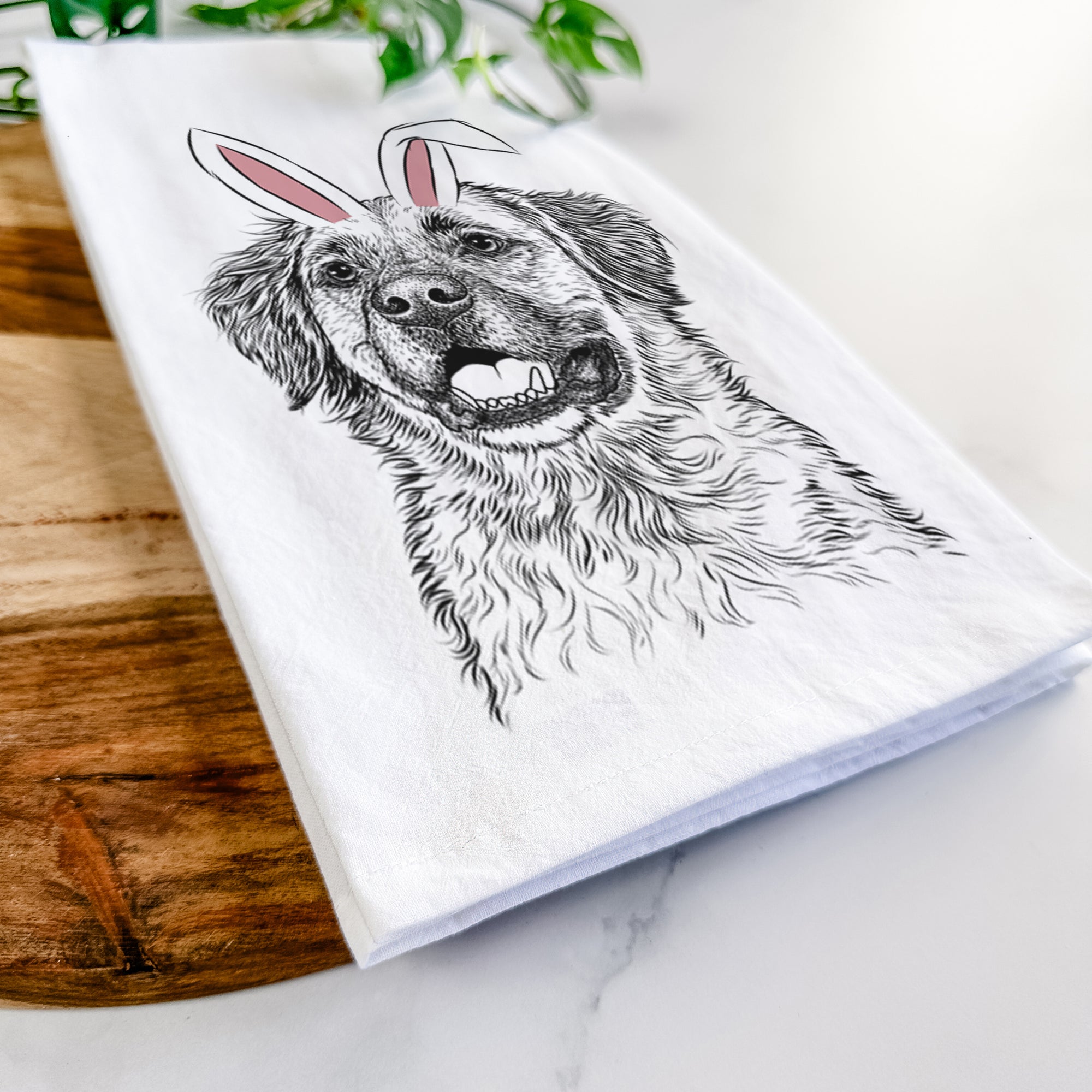 Finn the Mixed Breed Tea Towel