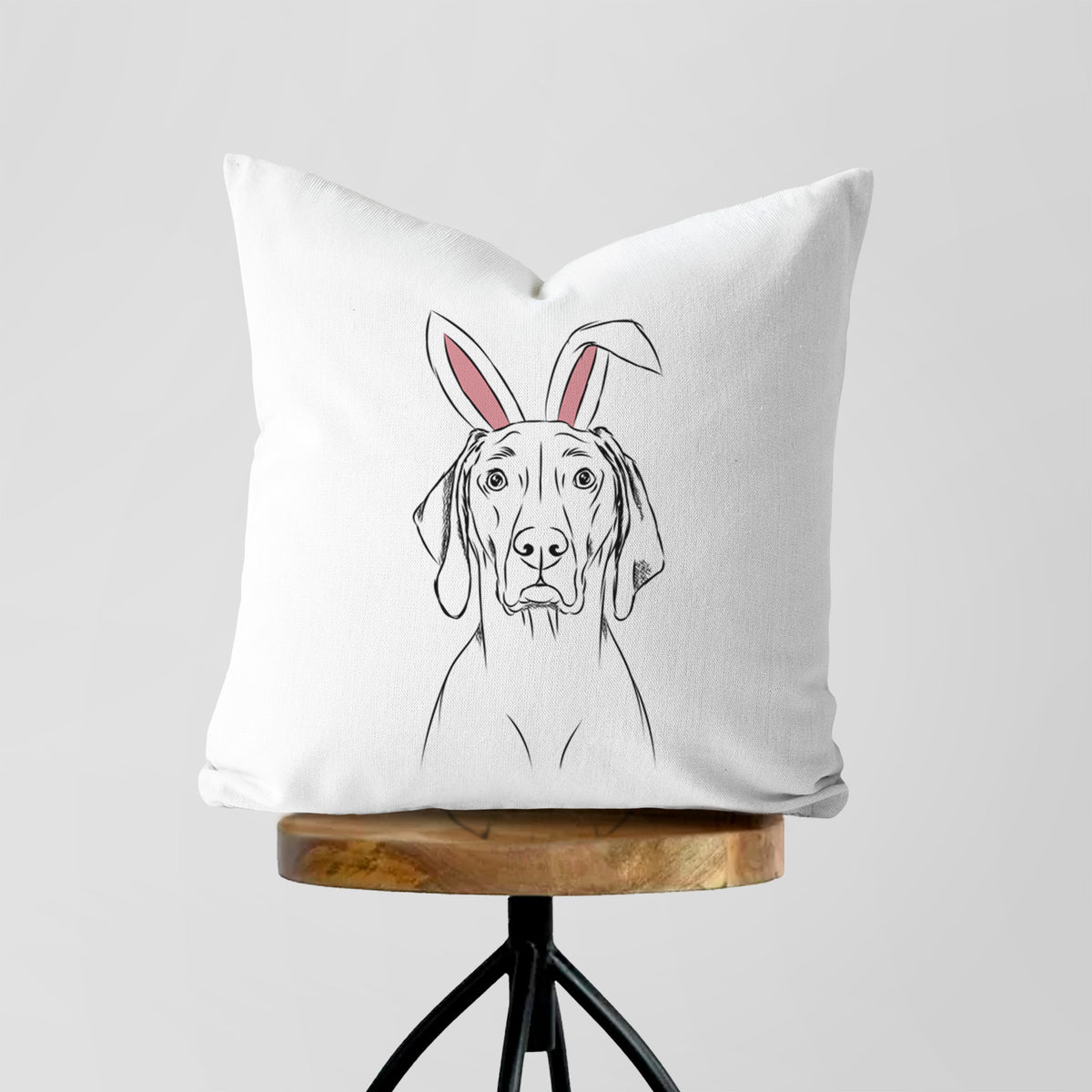 Flint the Weimaraner - Throw Pillow Cover
