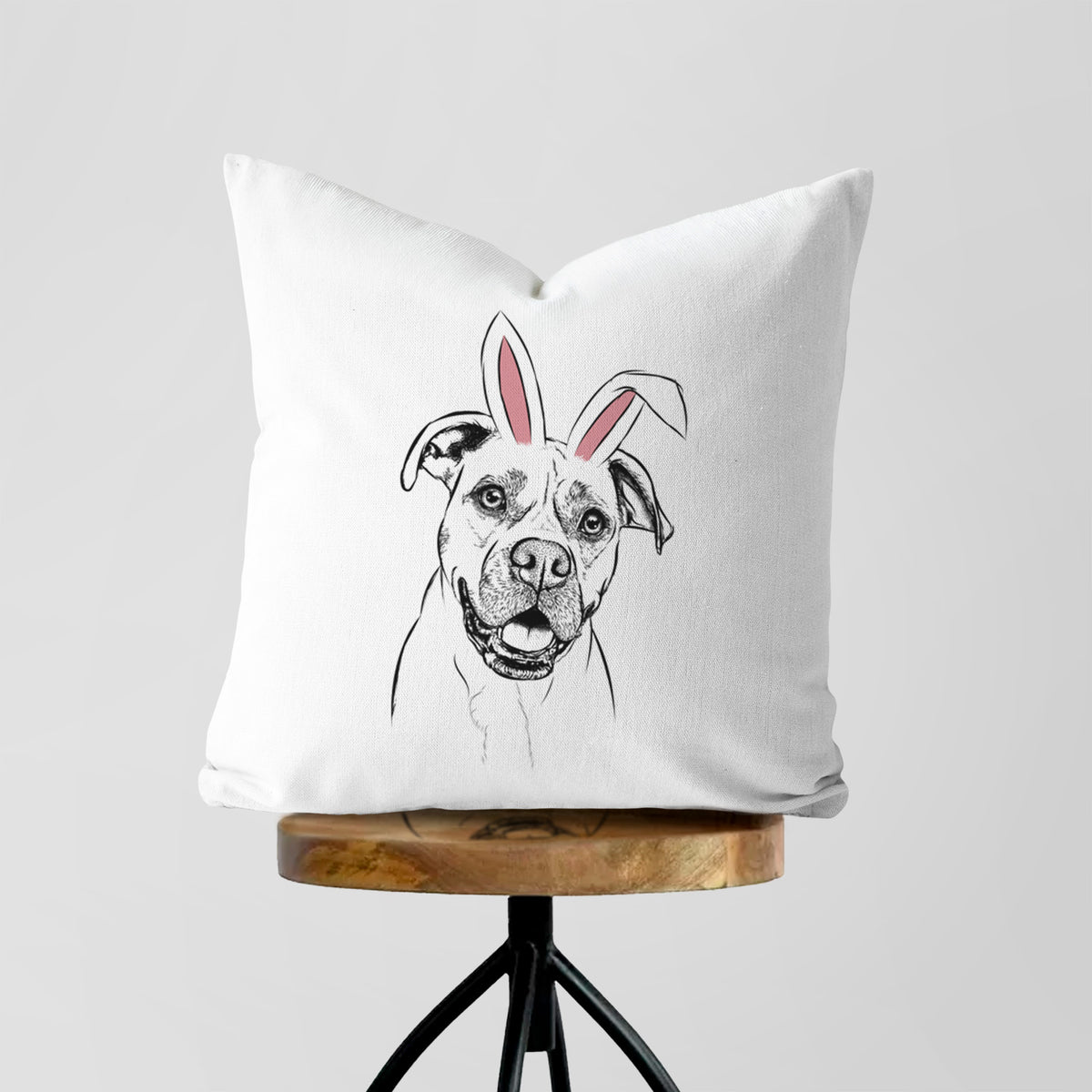 Frankie Tankie the Boxer Mix - Throw Pillow Cover