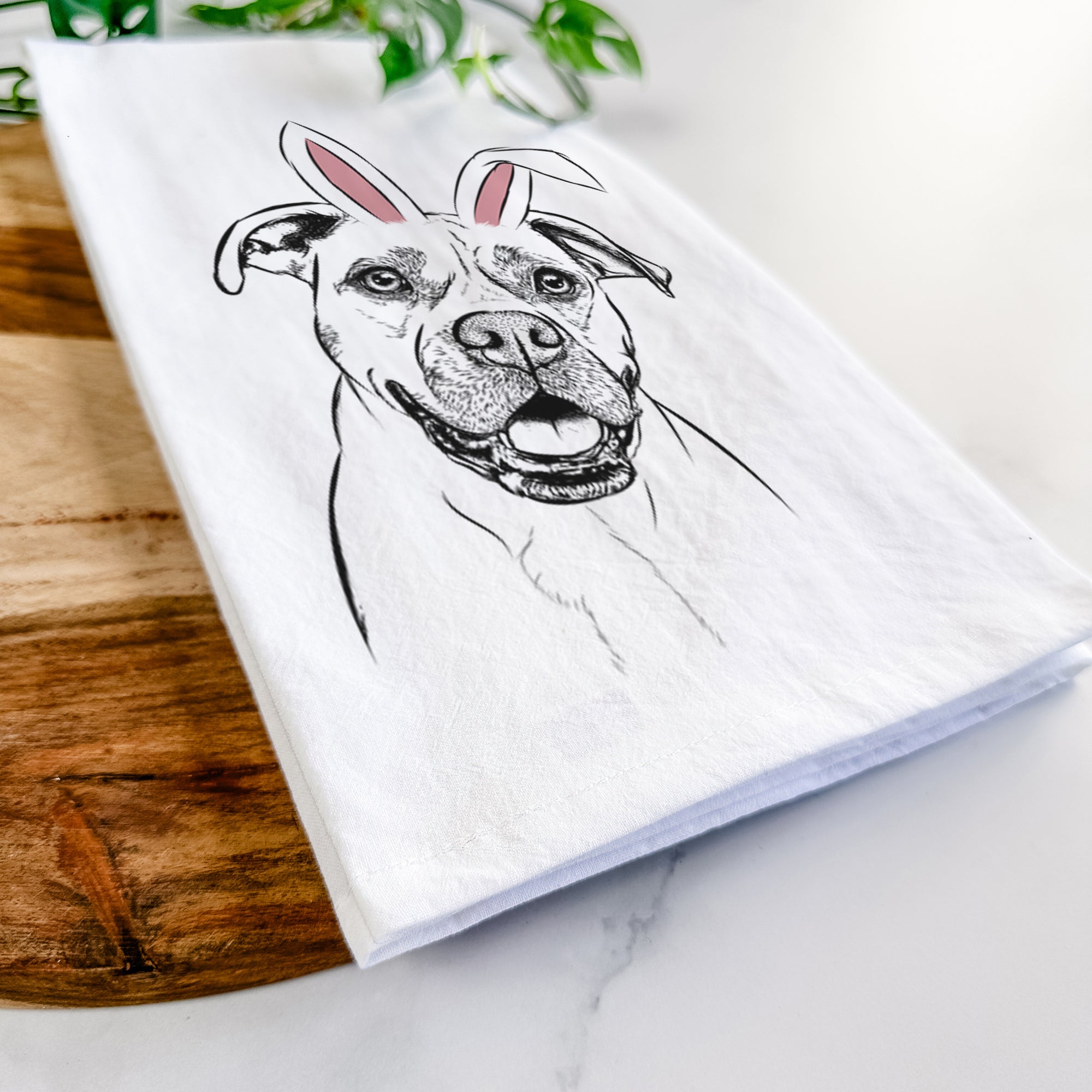 Frankie Tankie the Boxer Mix Tea Towel