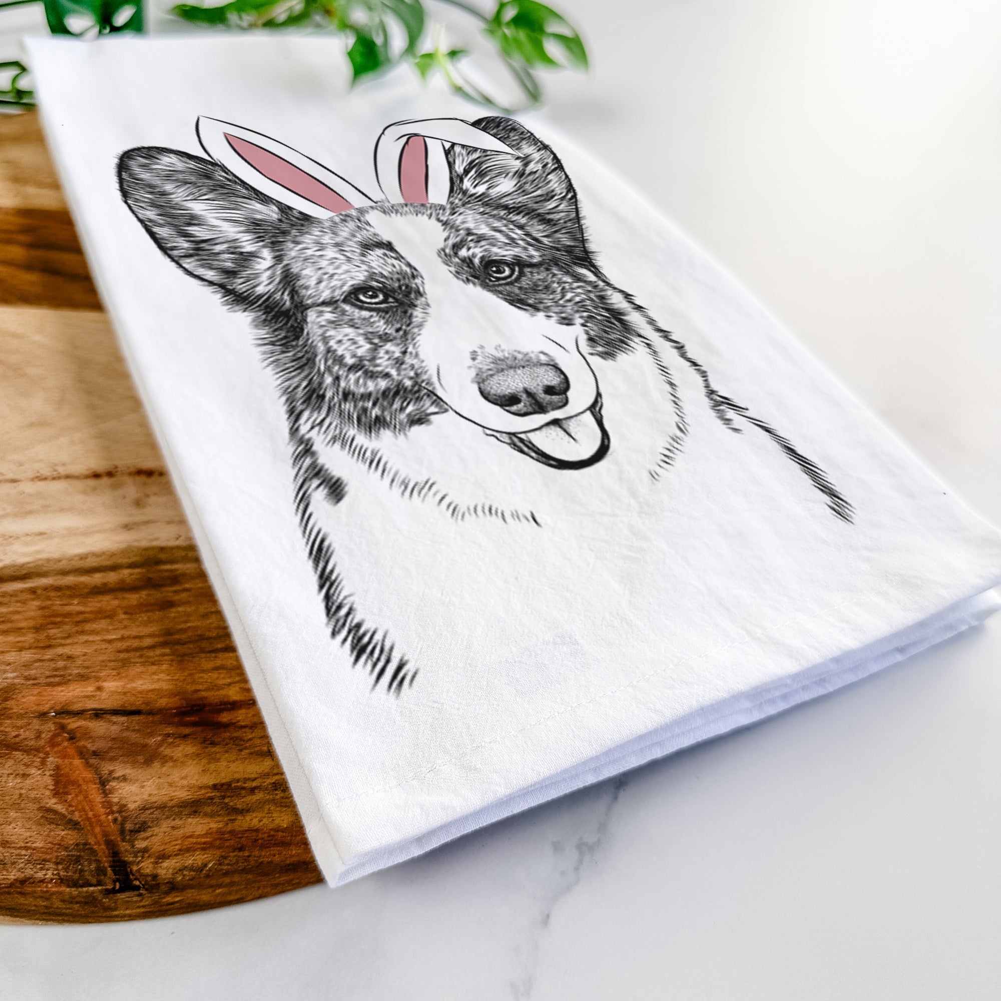 Gabby the Cardigan Welsh Corgi Tea Towel