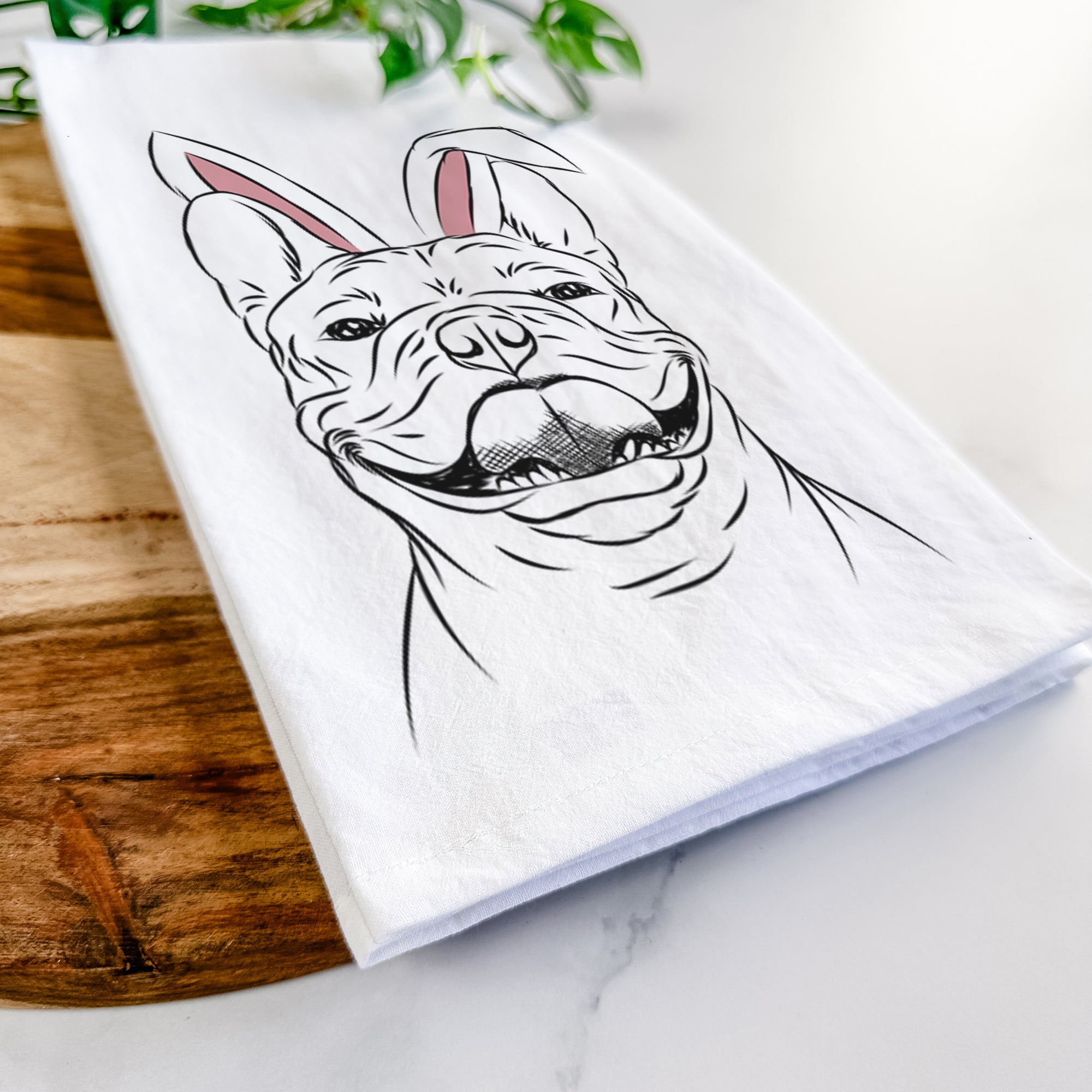 Gaston the French Bulldog Tea Towel