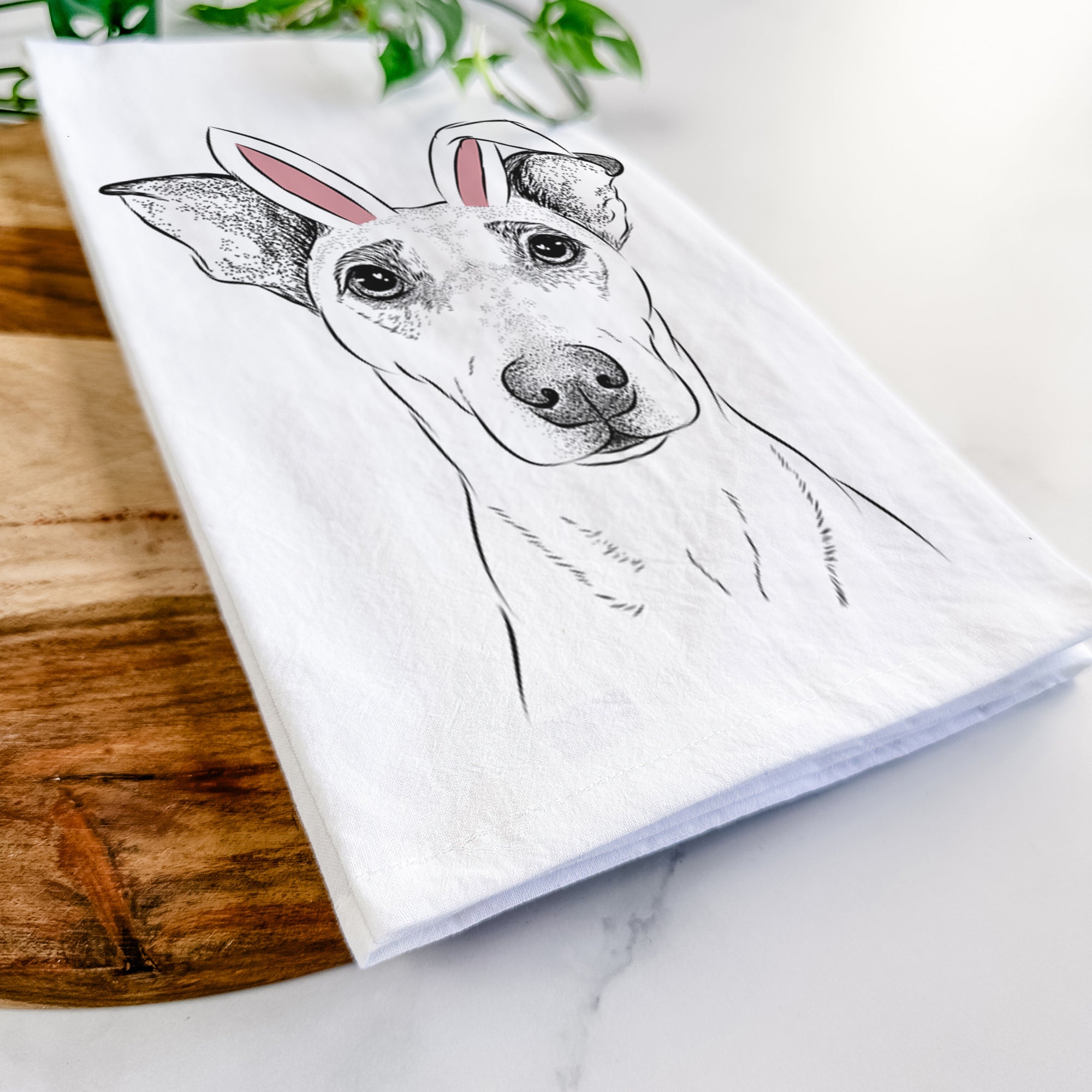 Georgie Rat the Terrier Mix Tea Towel