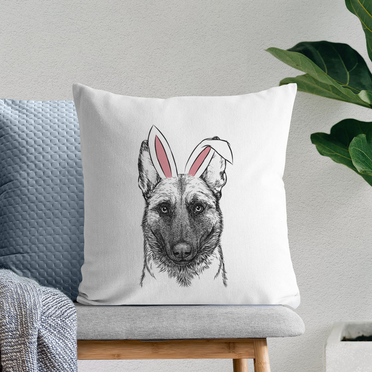 Gunther the Belgian Malinois - Throw Pillow Cover