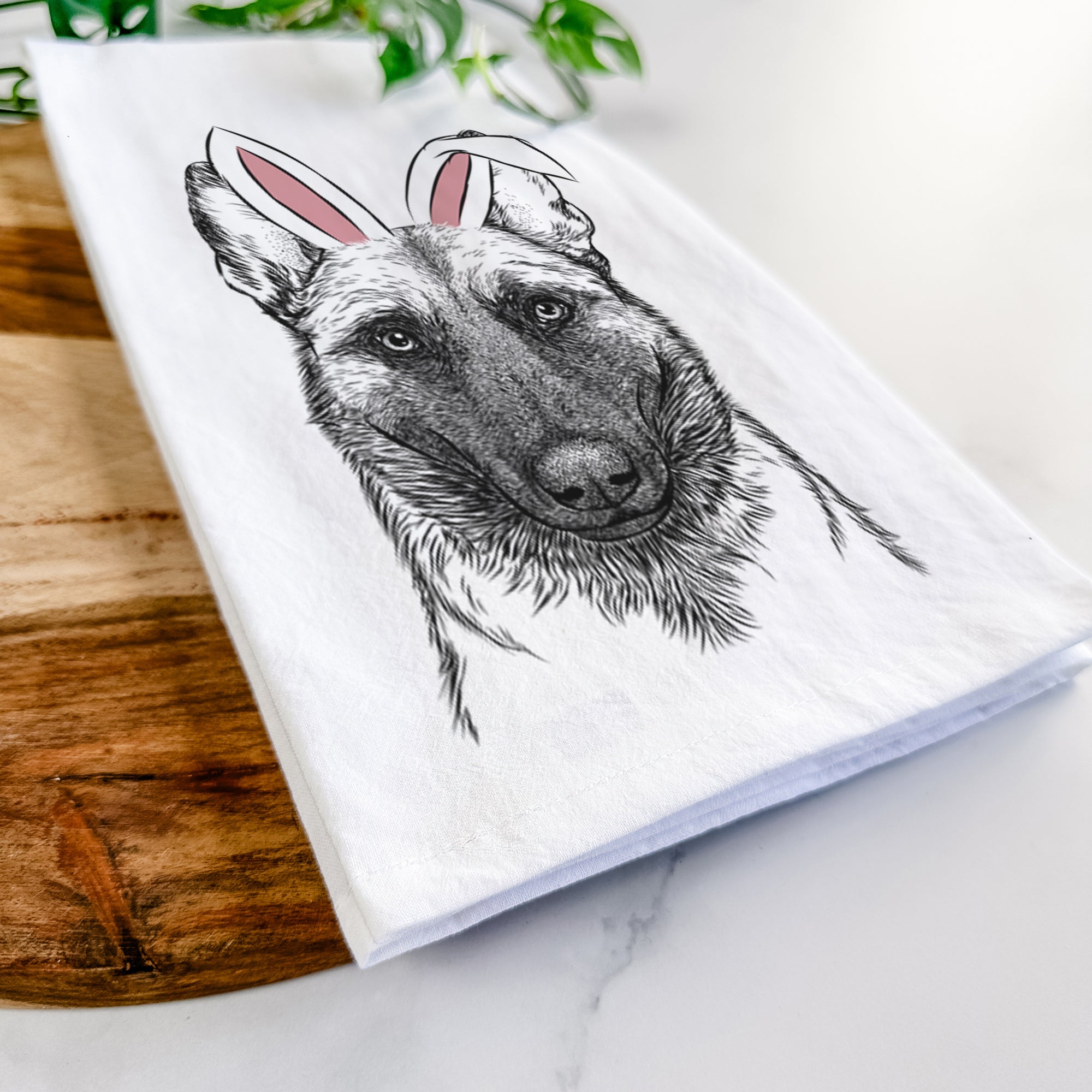 Gunther the Belgian Malinois Tea Towel