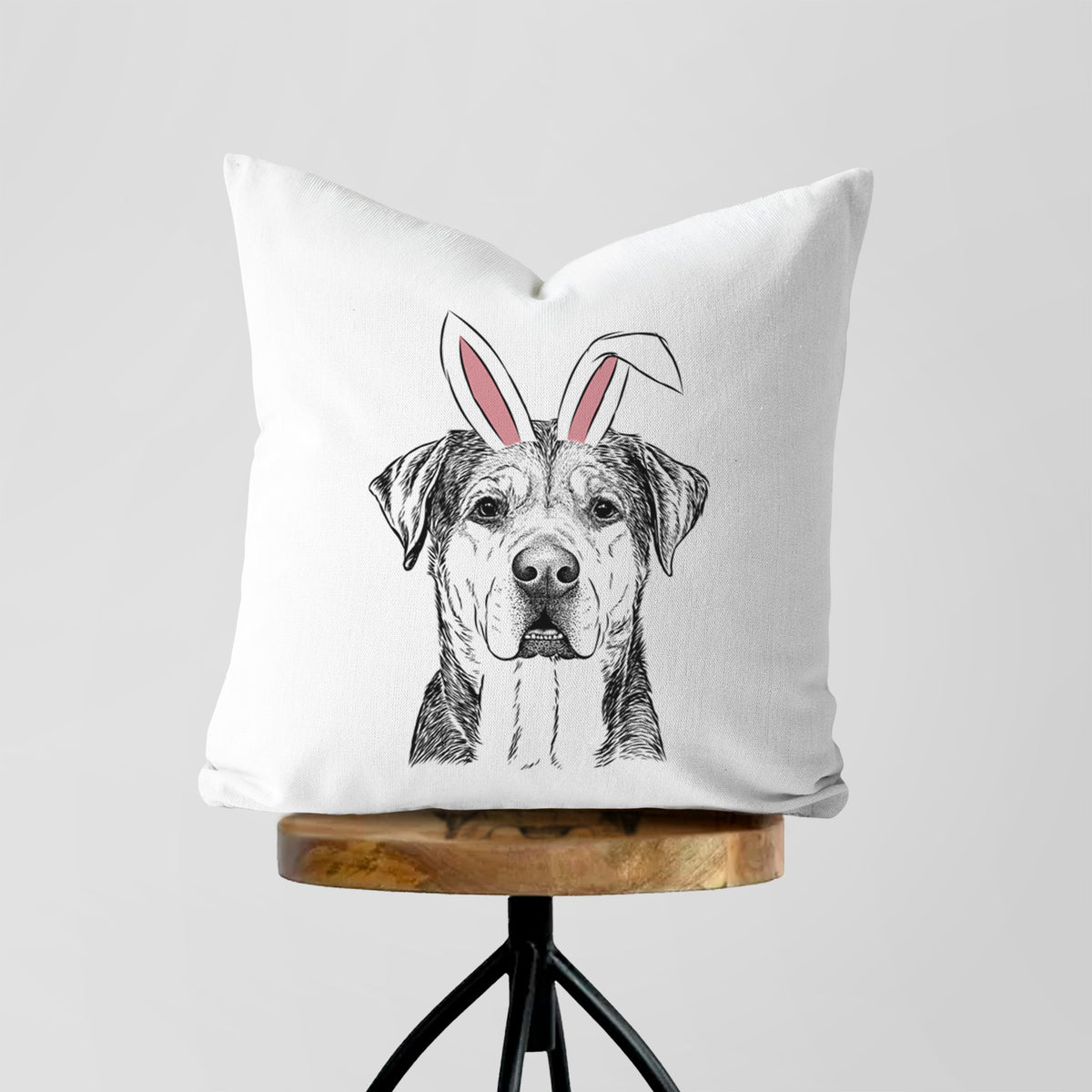 Gus the Rottweiler Mix - Throw Pillow Cover