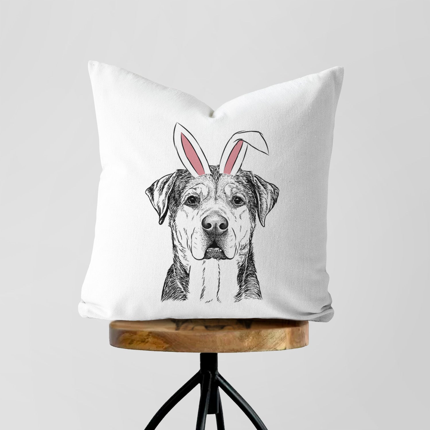 Gus the Rottweiler Mix - Throw Pillow Cover