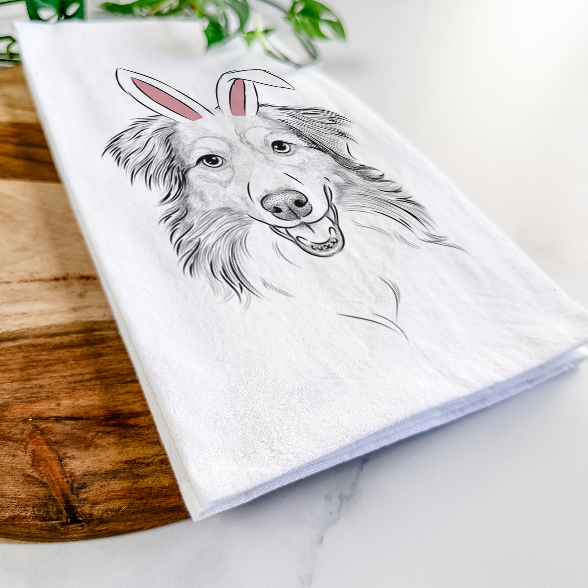 Hattie the Australian Shepherd Tea Towel