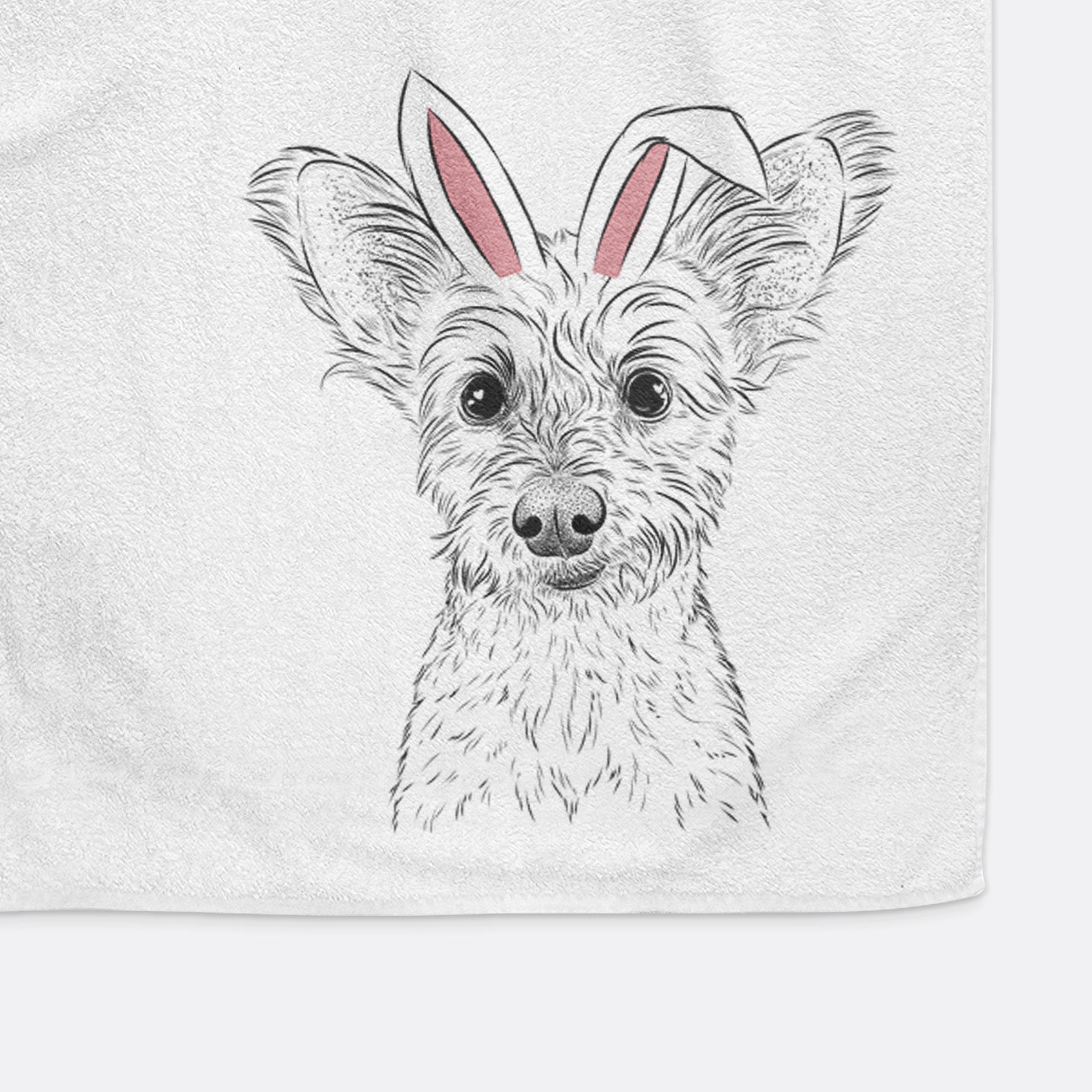 Heidi the Schnauzer Mix Decorative Hand Towel