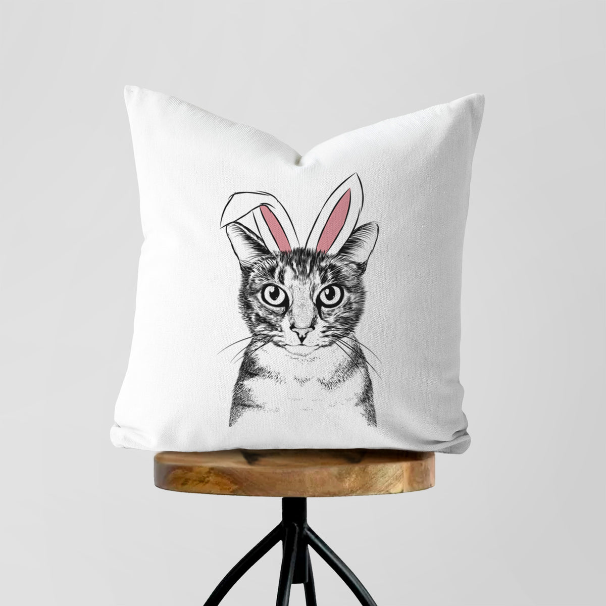 Hobbes the Tabby Cat - Throw Pillow Cover