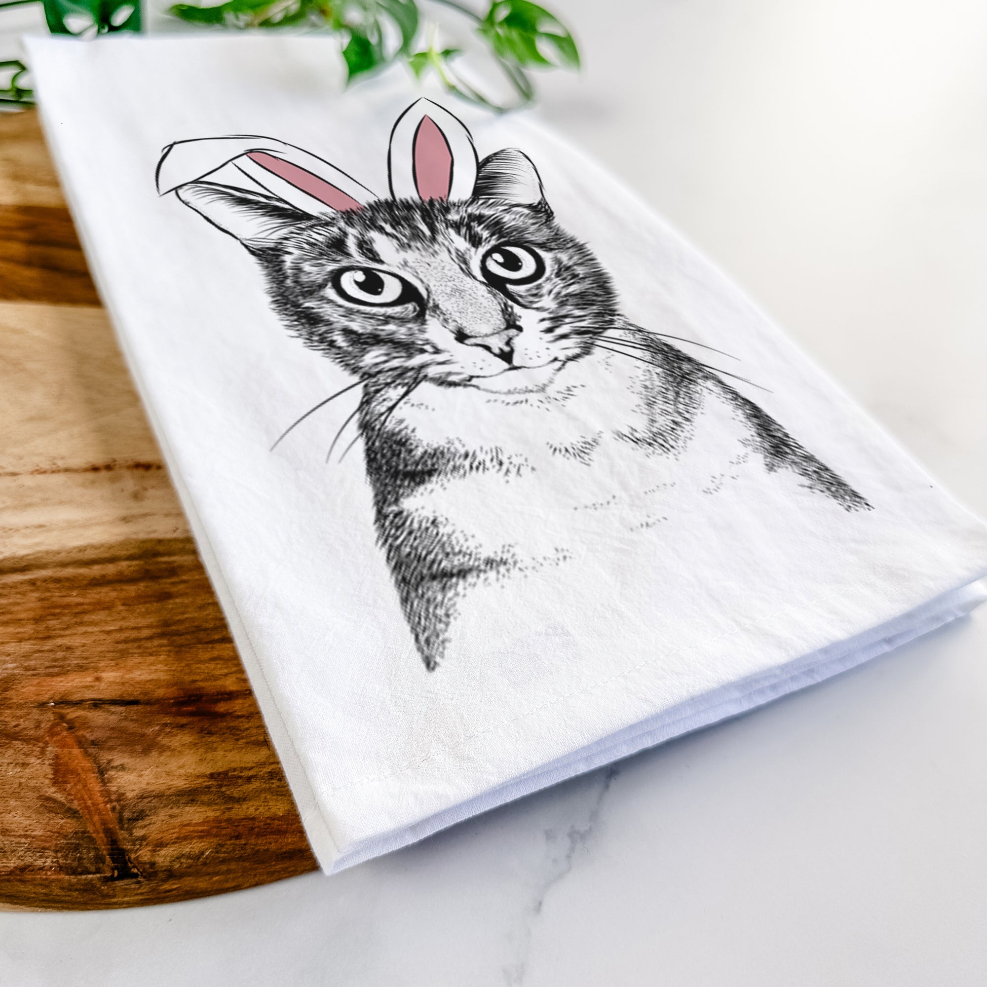 Hobbes the Tabby Cat Tea Towel