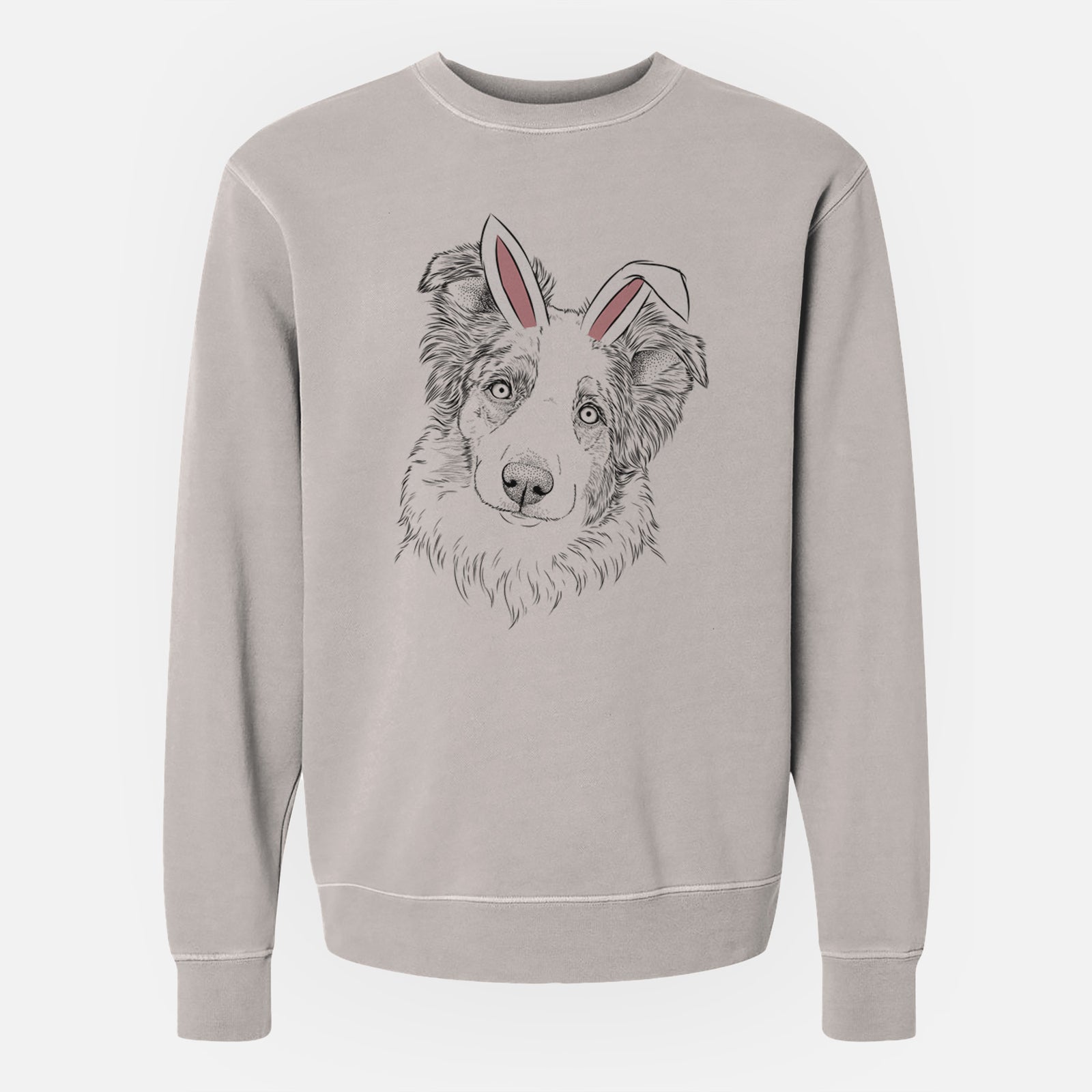 Easter HoneyBee the Miniature Australian Shepherd - Unisex Pigment Dyed Crew Sweatshirt