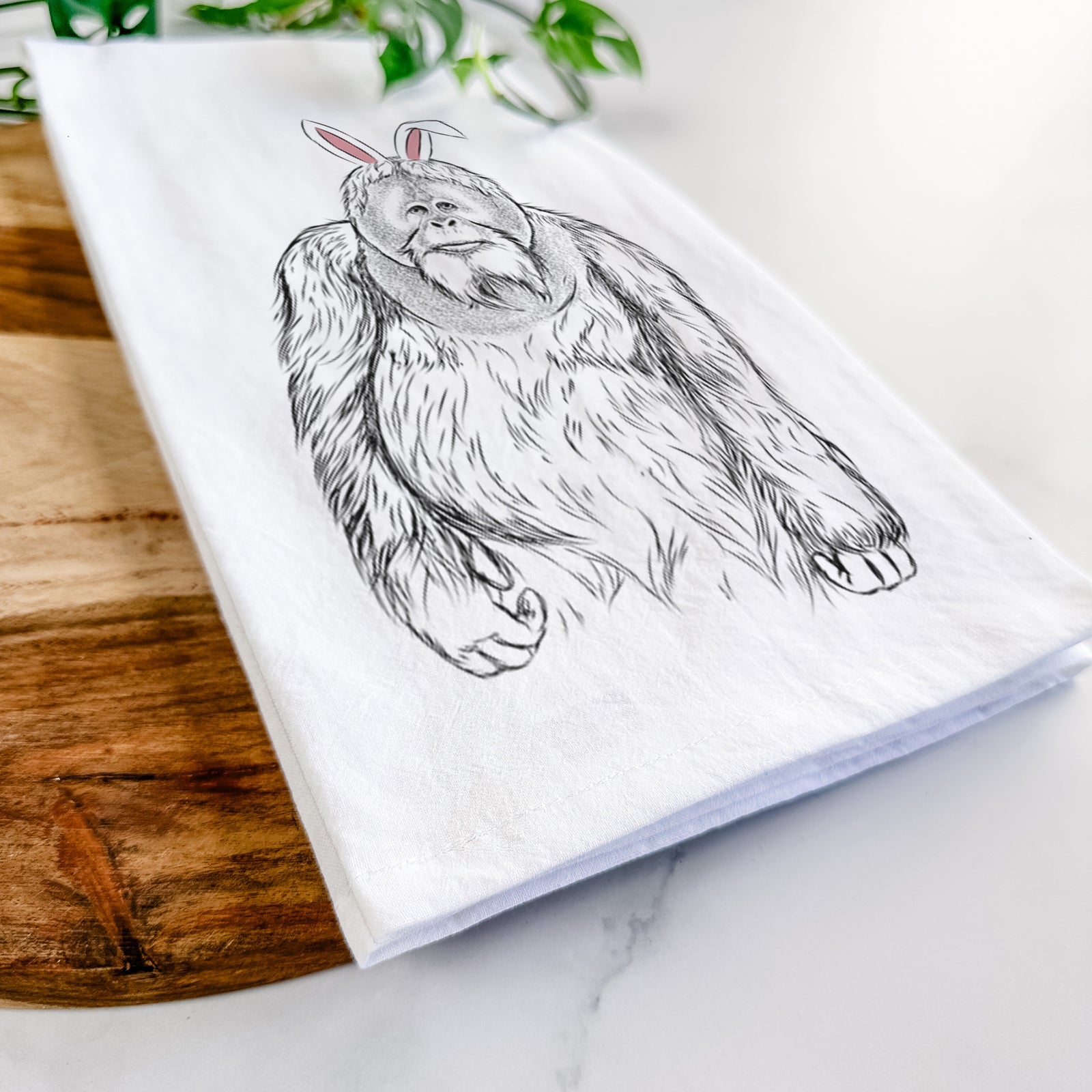 Horace the Male Orangutan Tea Towel