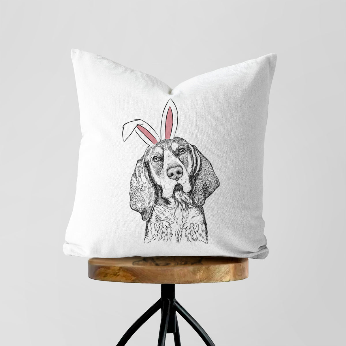 Huck the Bluetick Coonhound - Throw Pillow Cover