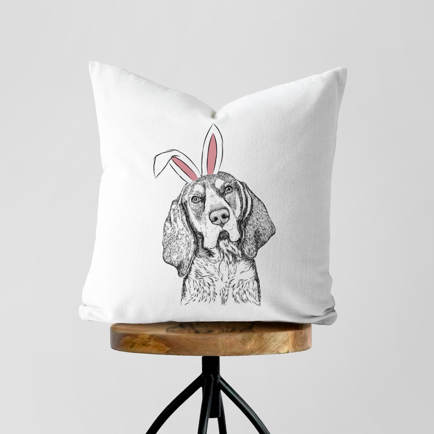 Huck the Bluetick Coonhound - Throw Pillow Cover