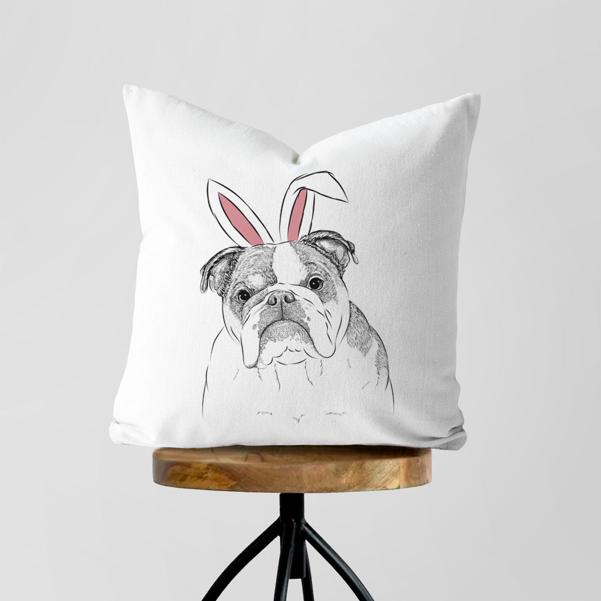 Jack the English Bulldog - Throw Pillow Cover