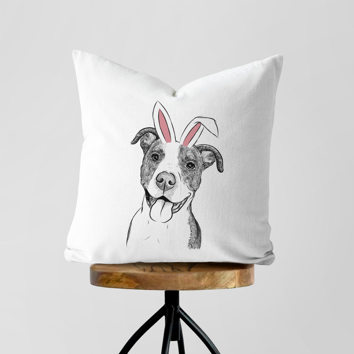 Jax the American Pitbull Terrier Mix - Throw Pillow Cover