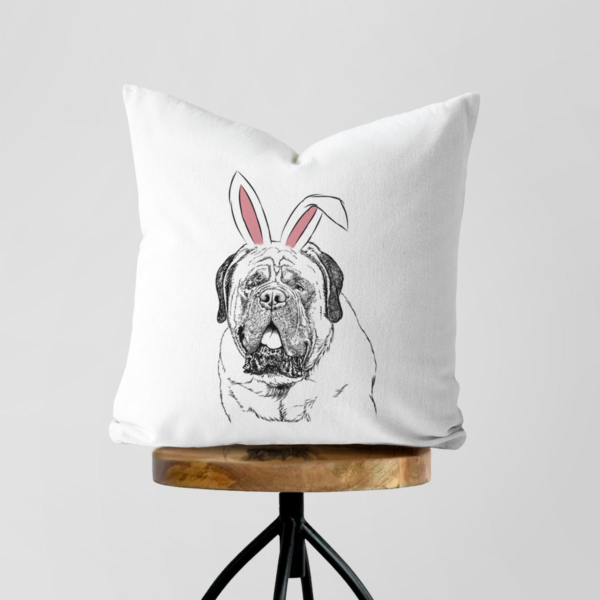 Jed the English Mastiff - Throw Pillow Cover