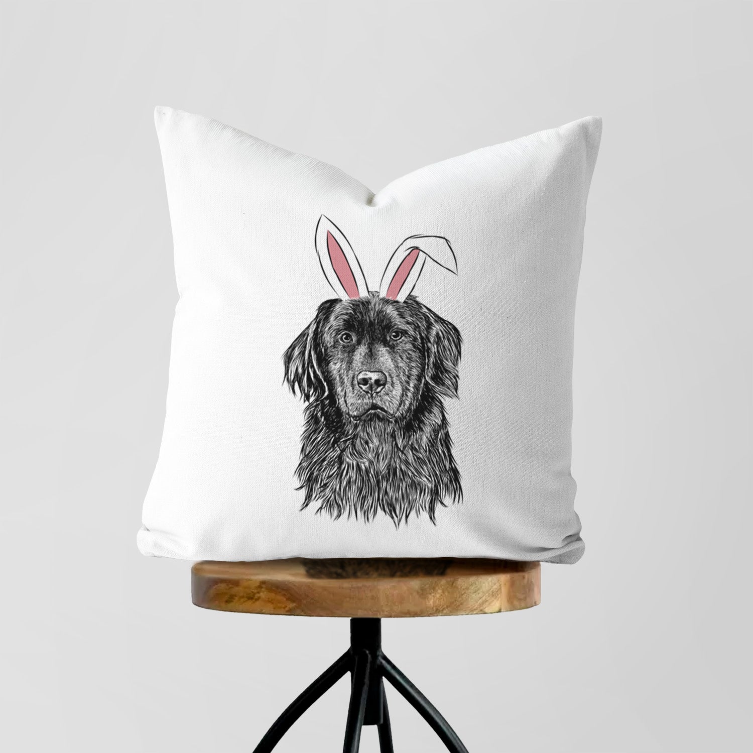 Jinx the Newfoundland - Throw Pillow Cover