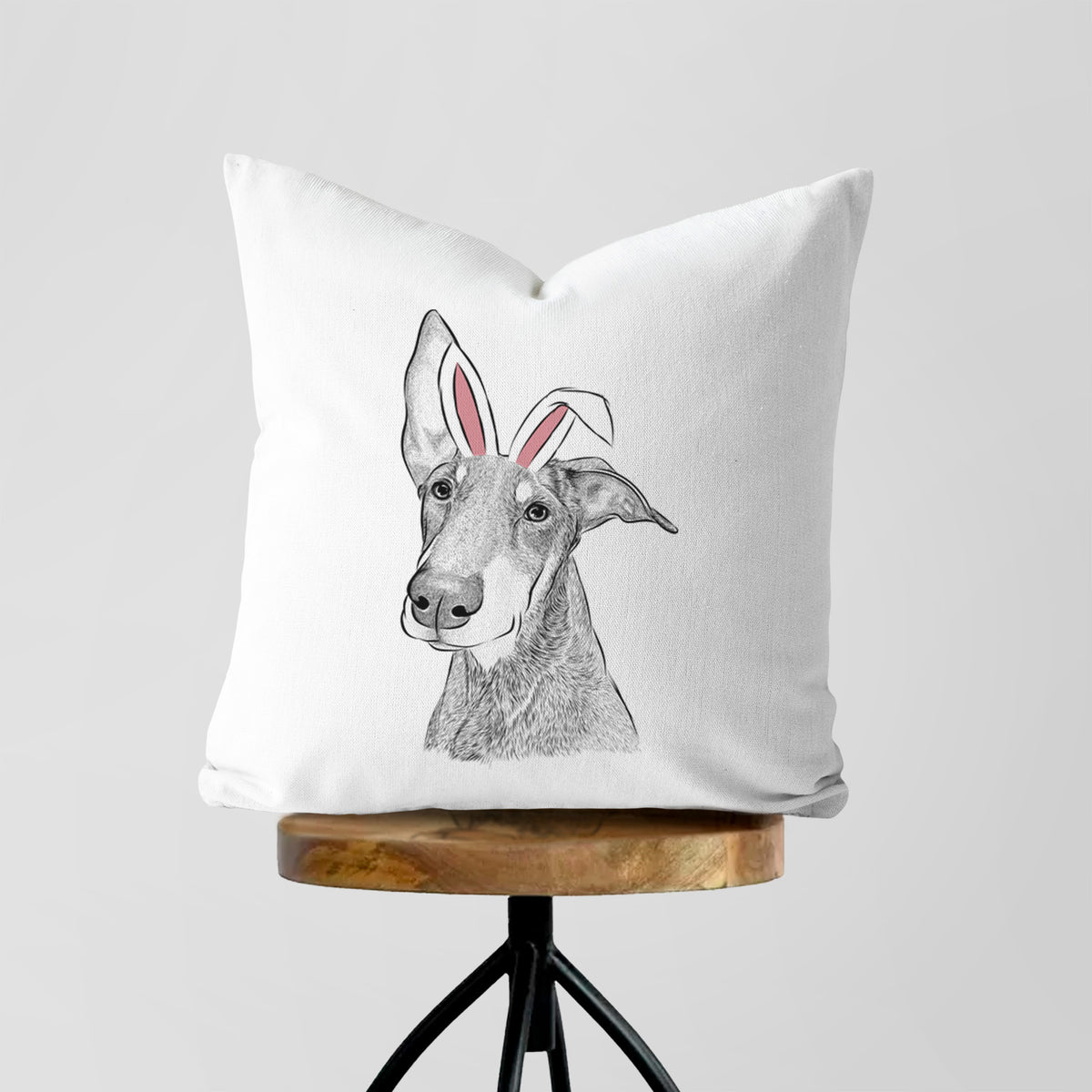 Kain the Doberman Pinscher - Throw Pillow Cover