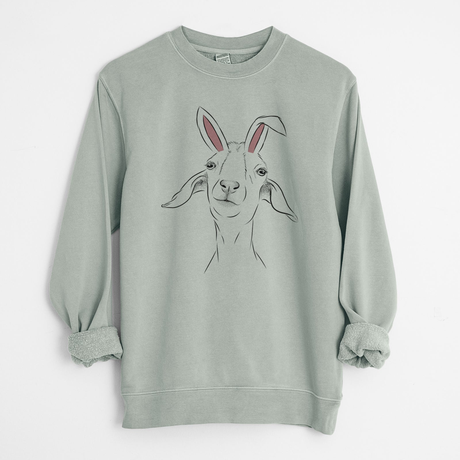 Easter Kara Dune the Spanish Boer Goat - Unisex Pigment Dyed Crew Sweatshirt